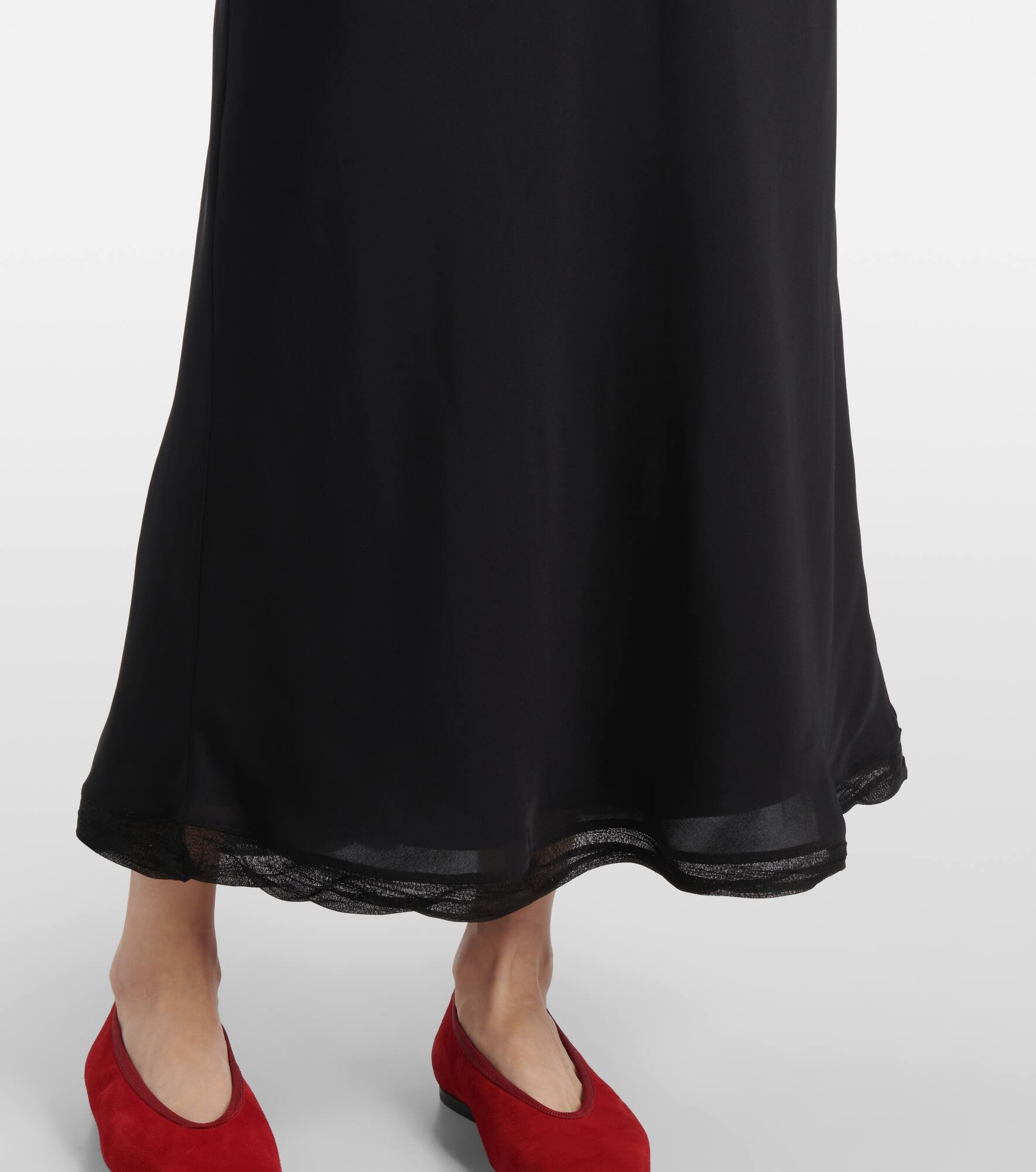 Silk satin slip dress - 5