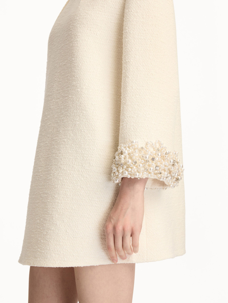 PEARL EMBROIDERED TWEED SHIFT DRESS 5