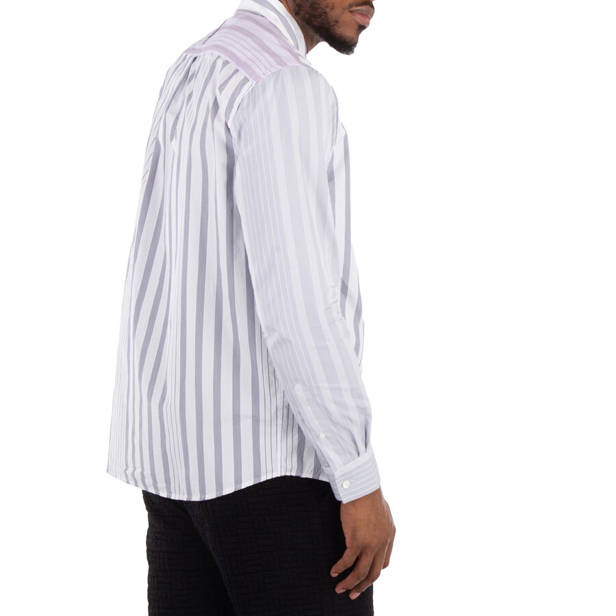 JW Anderson Striped Patchwork Cotton Shirt - 2