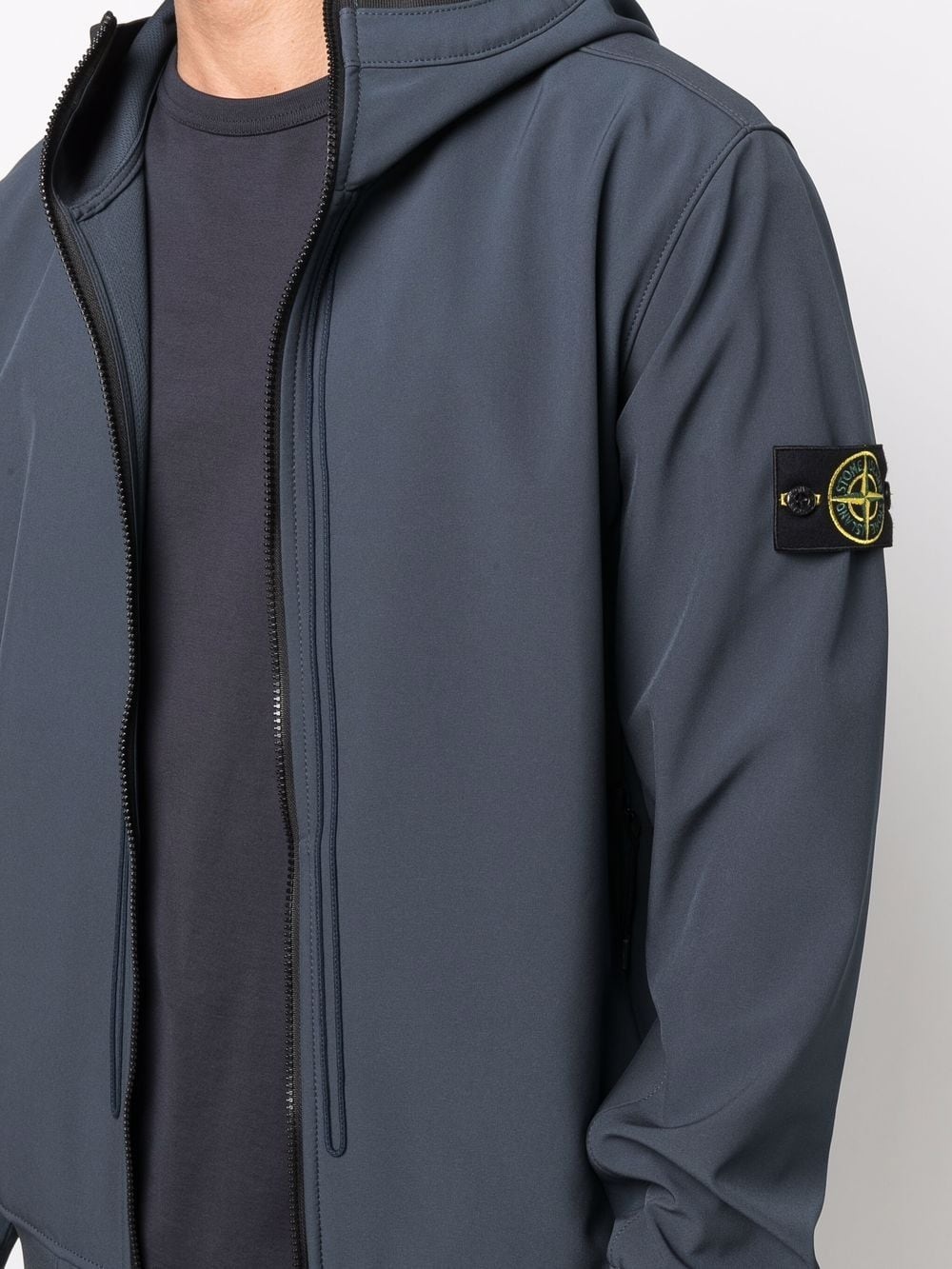 logo-patch zip-fastening jacket - 5