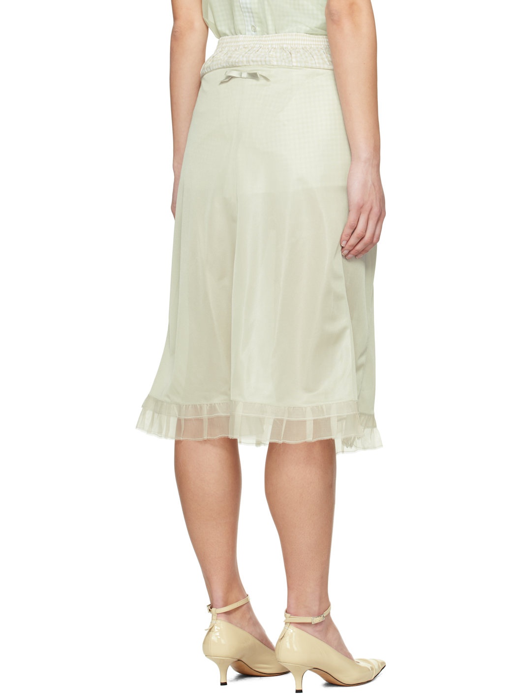 Green 'Anonymity Of The Lining' Midi Skirt - 3