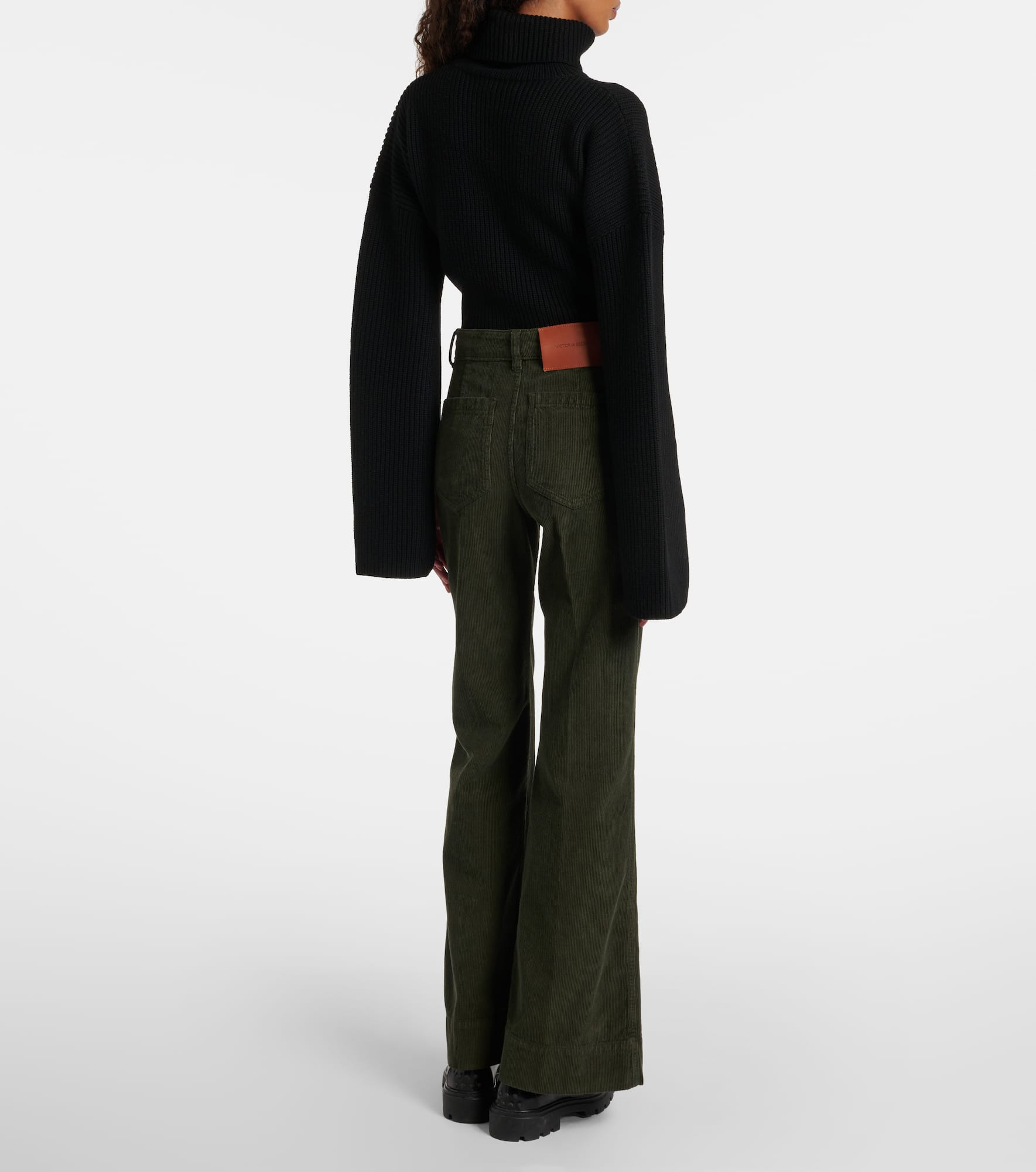 Alina mid-rise corduroy flared jeans - 3