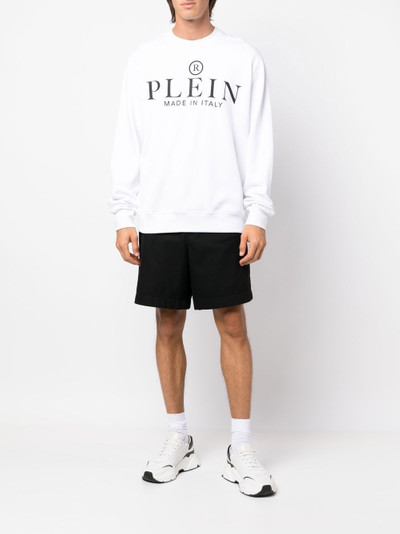 PHILIPP PLEIN logo-print long-sleeve sweatshirt outlook