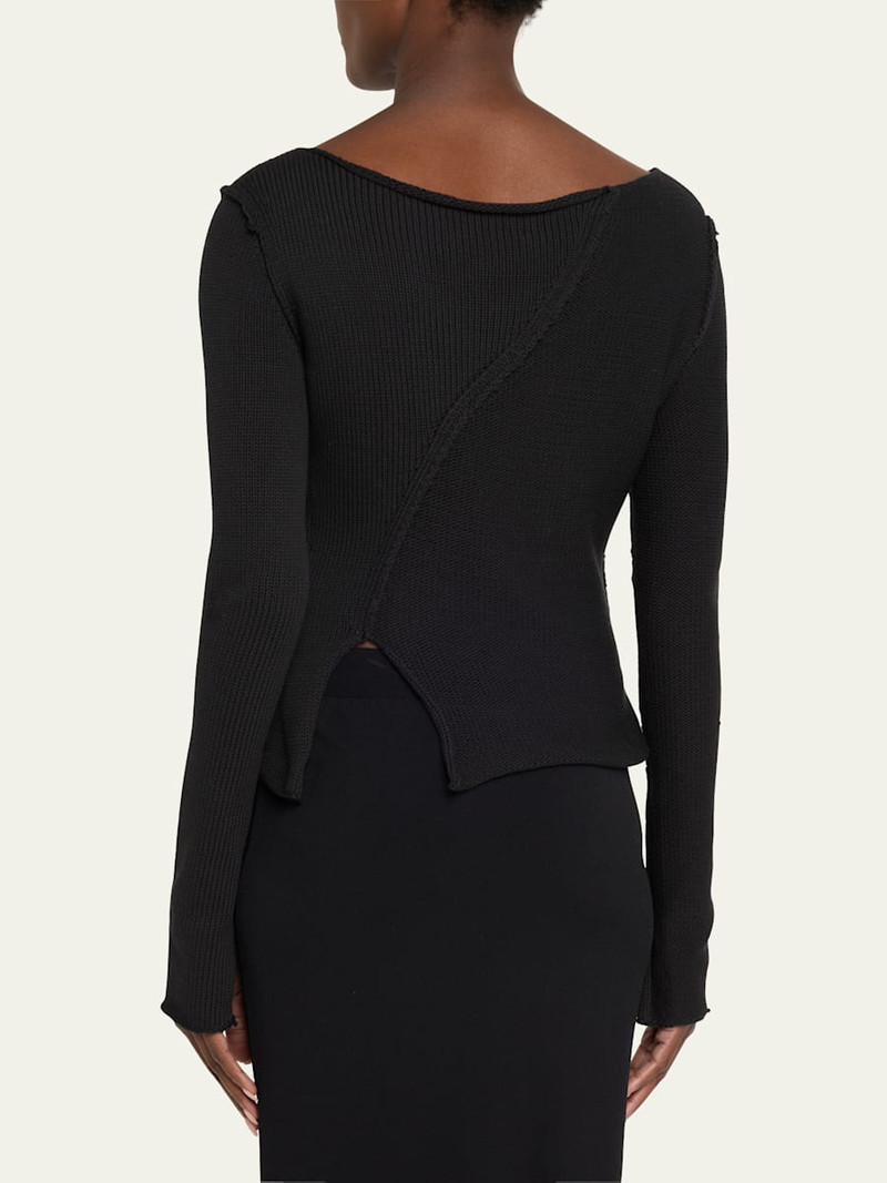 Eddy V-Neck 노출된 솔기 스웨터 3