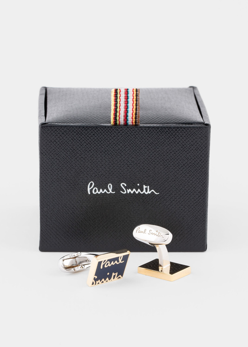 Paul Smith Gold 'Signature' Cufflinks outlook