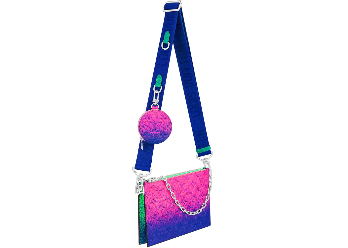 Louis Vuitton Trio Pouch Taurillon Illusion Blue/Pink - 2