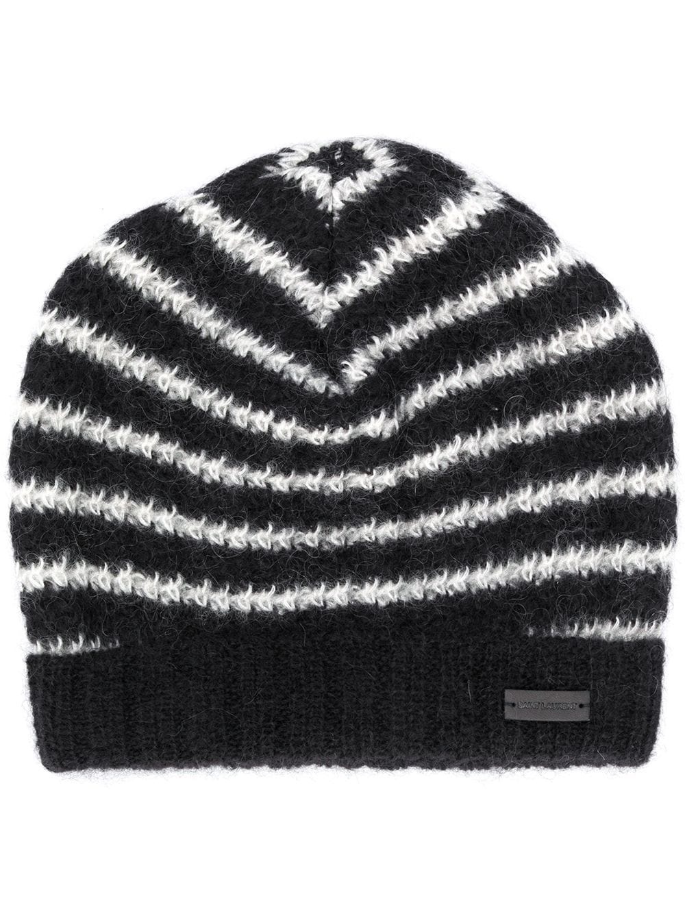 striped beanie hat - 1