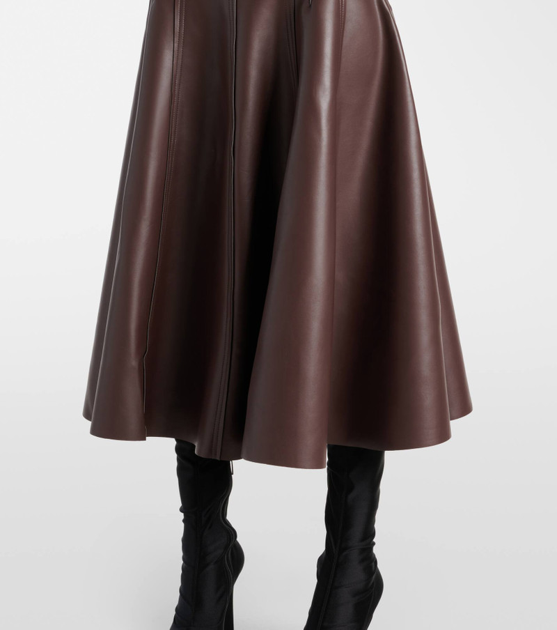 High-rise faux leather midi skirt 5