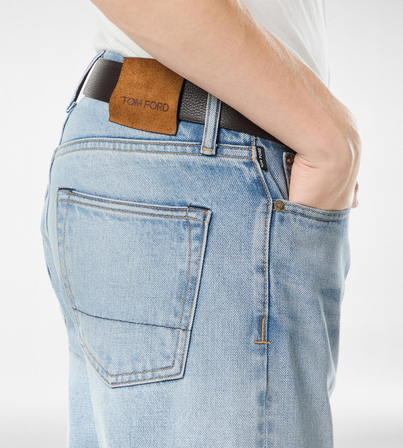 TOM FORD PALE BLUE 50'S STRAIGHT FIT DENIM outlook