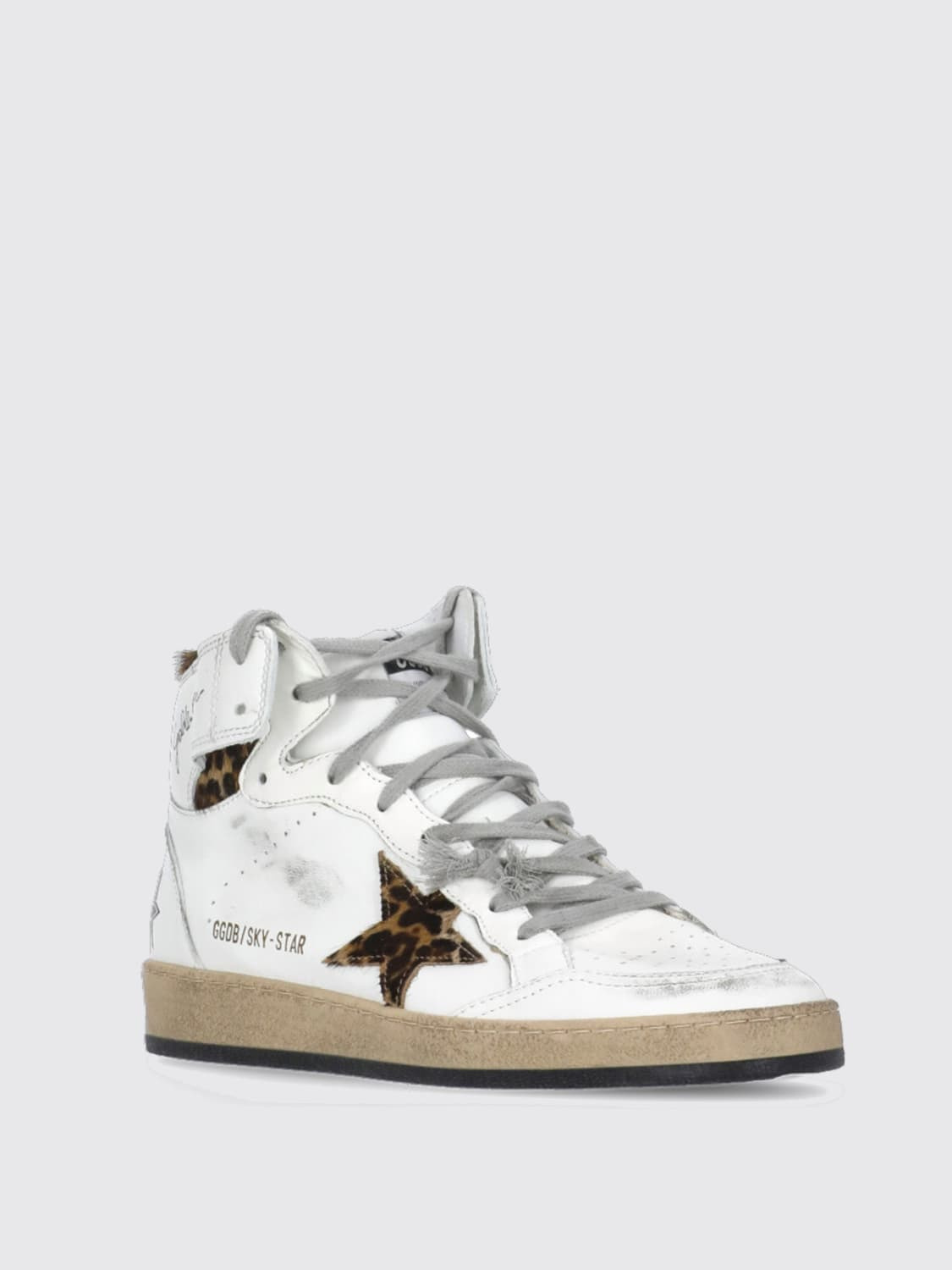 Sky-Star Golden Goose sneakers in worn leather - 3