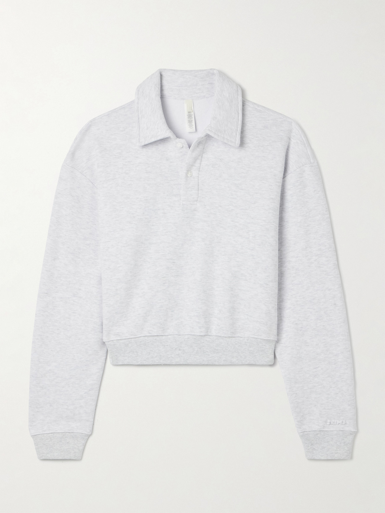 Cotton-blend Jersey Long Sleeve Henley - 1
