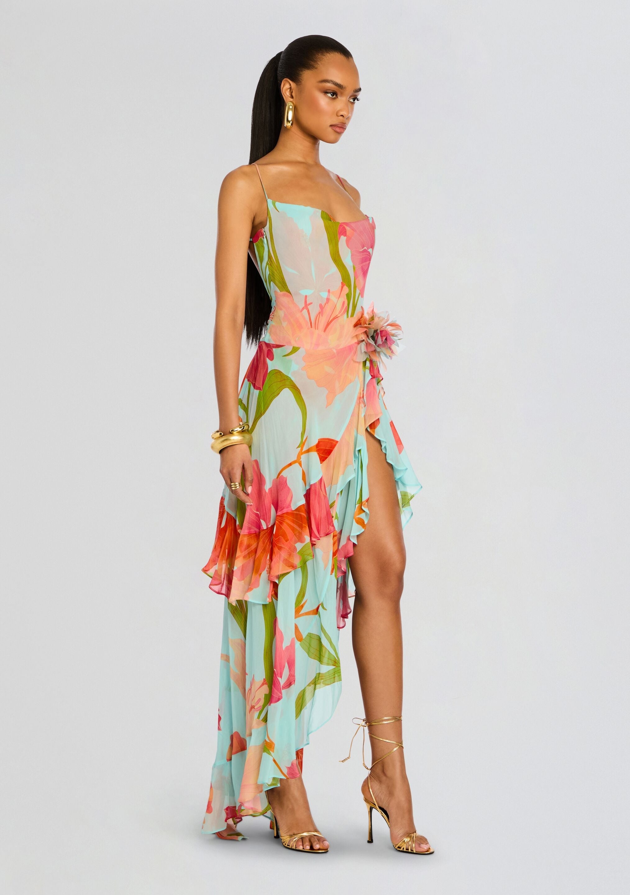 SAMARA SILK CHIFFON DRESS - 4