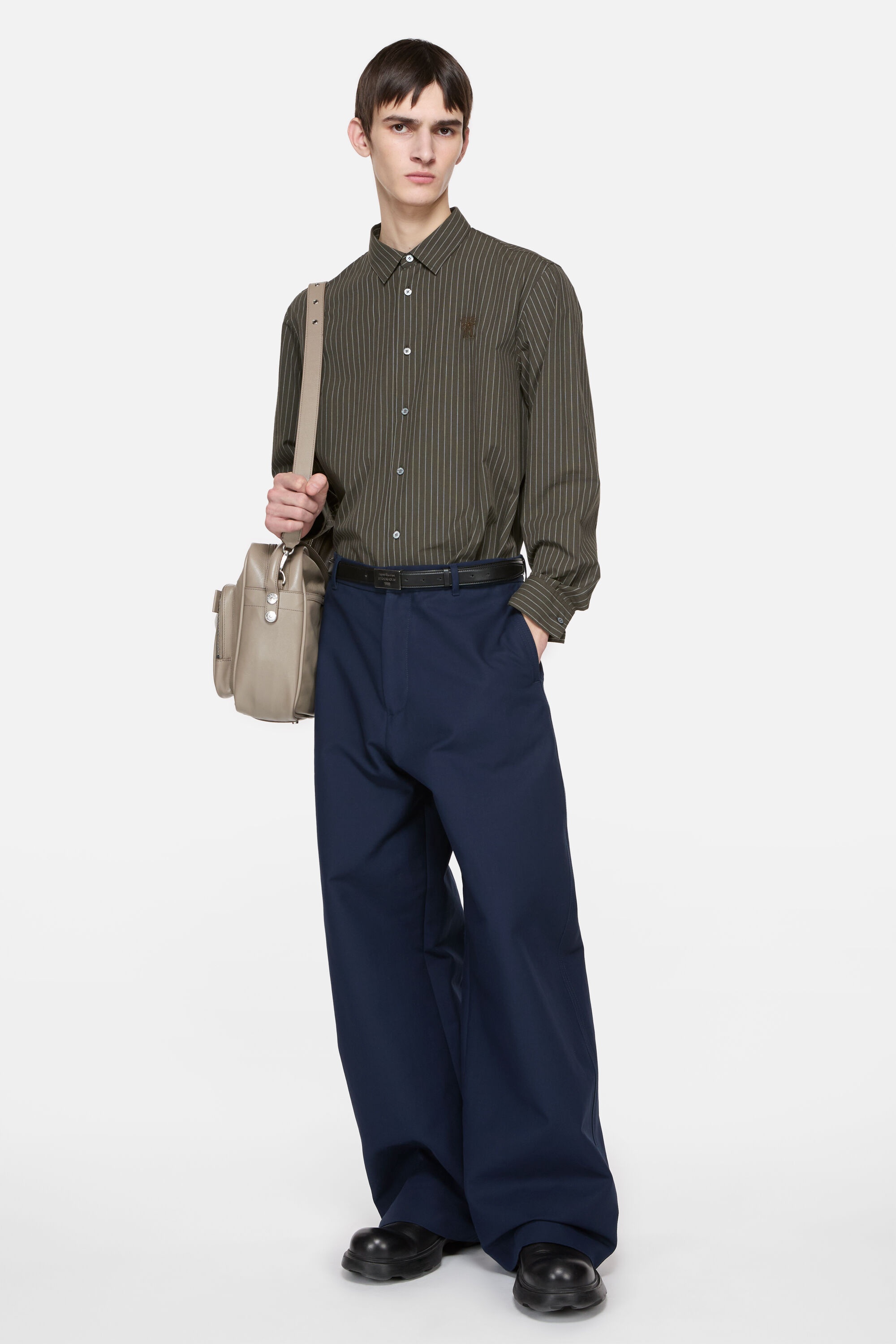 Button-up shirt - Green melange - 2