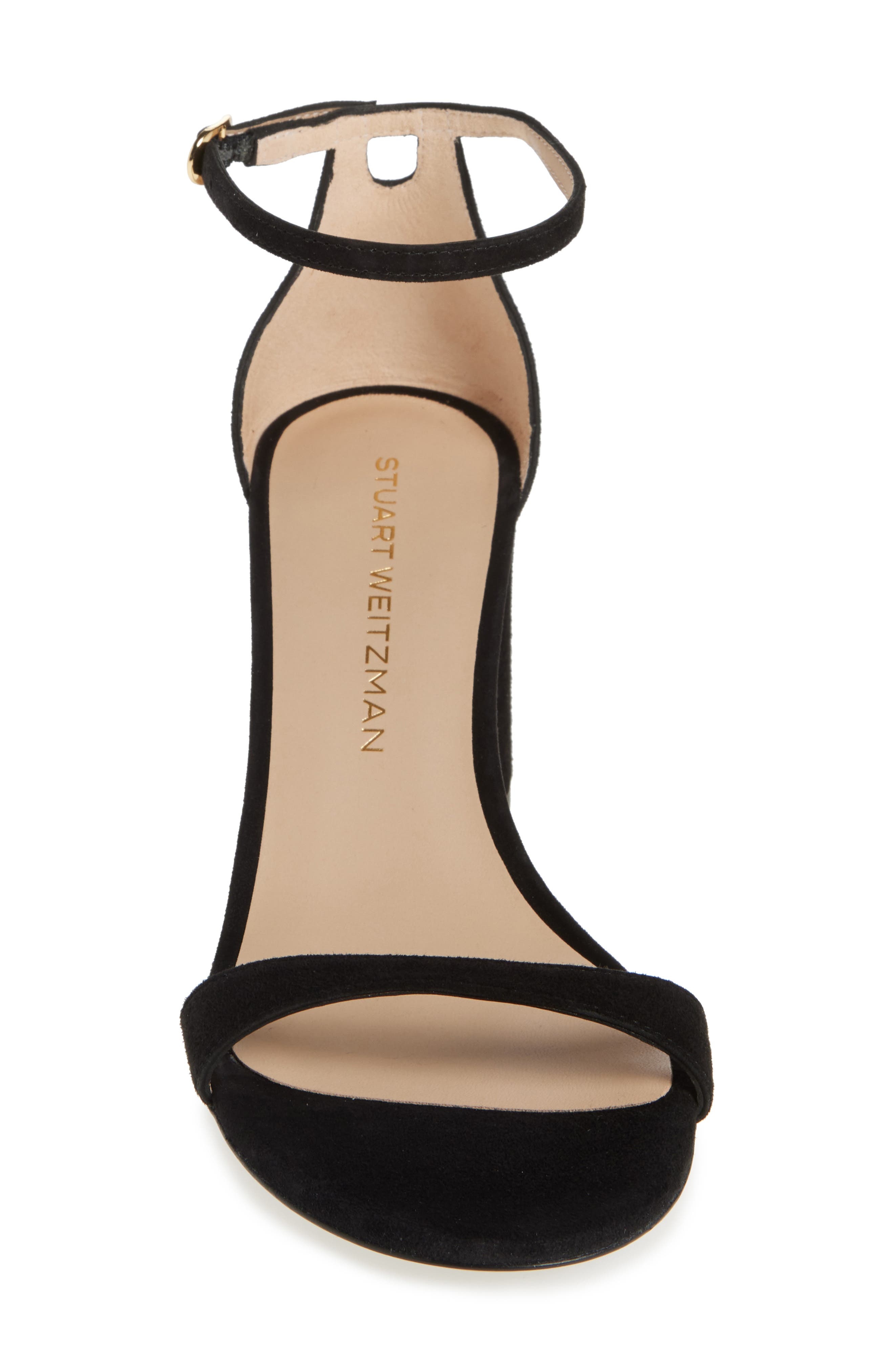 Stuart Weitzman Nudistarc 75 Block Sandal in Black at Nordstrom - 4