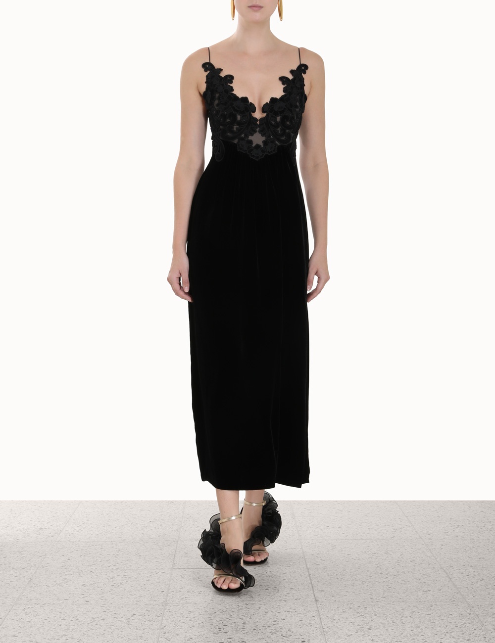 SENSORY VELVET SLIP DRESS - 2