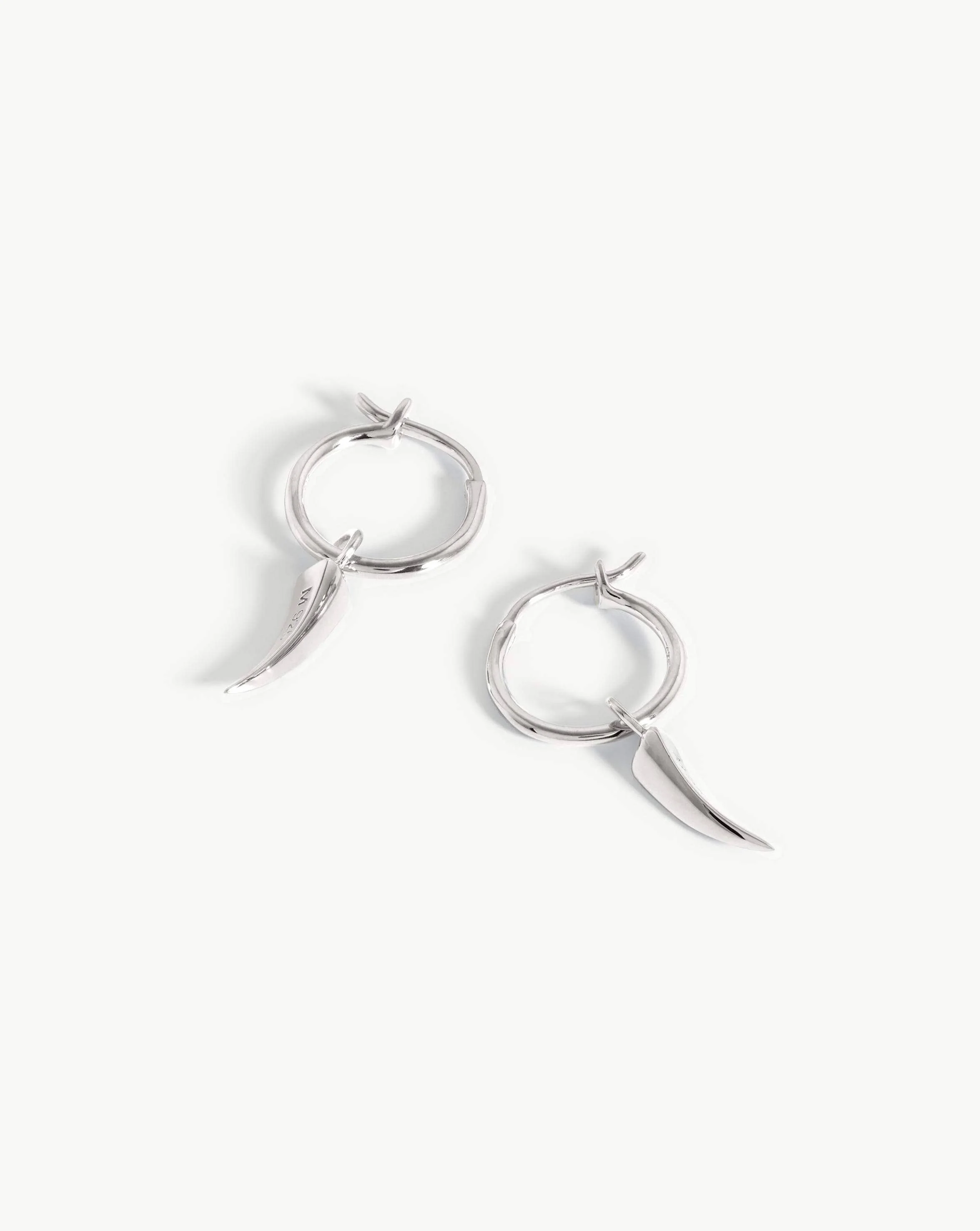 Mini Claw Charm Hoop Earrings - 1