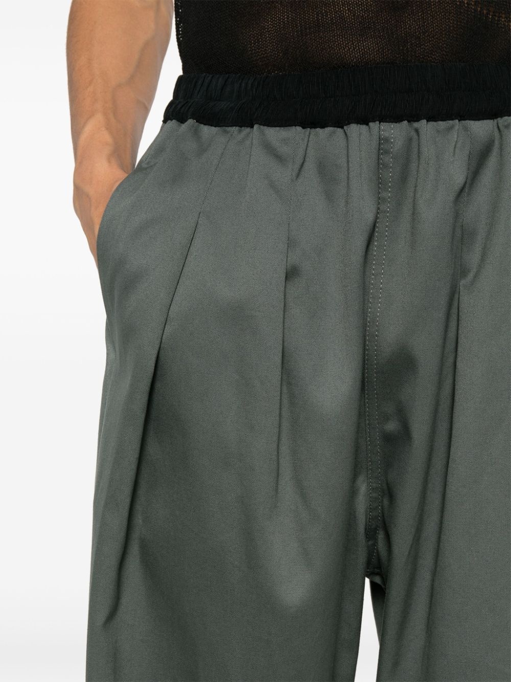 twill loose-fit trousers - 5