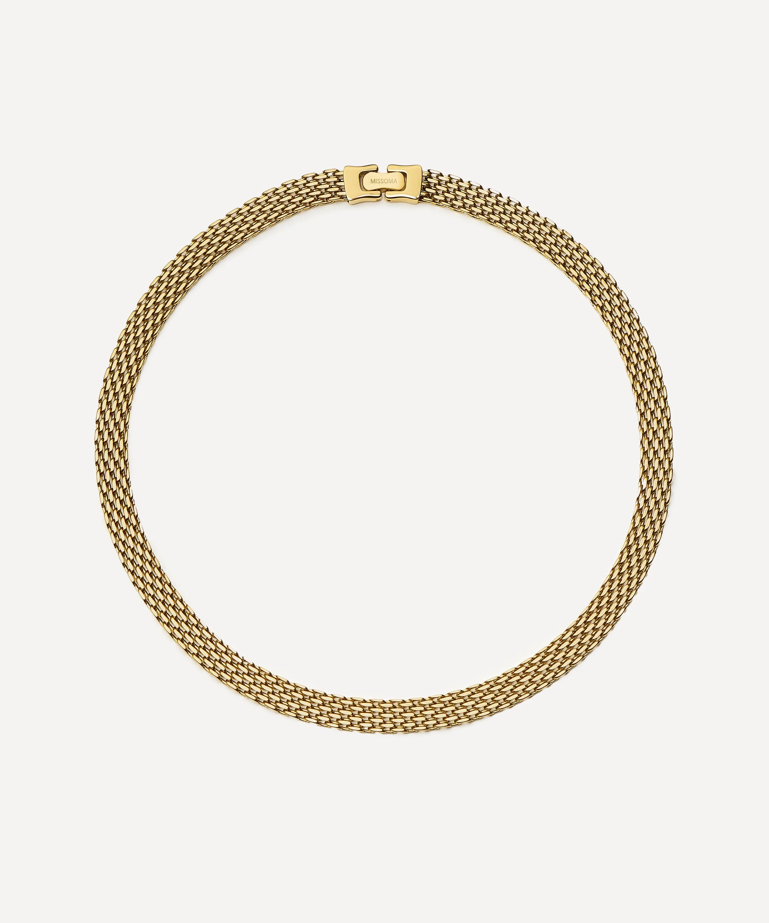 18ct Gold-Plated Heirloom Chain Choker Necklace - 1