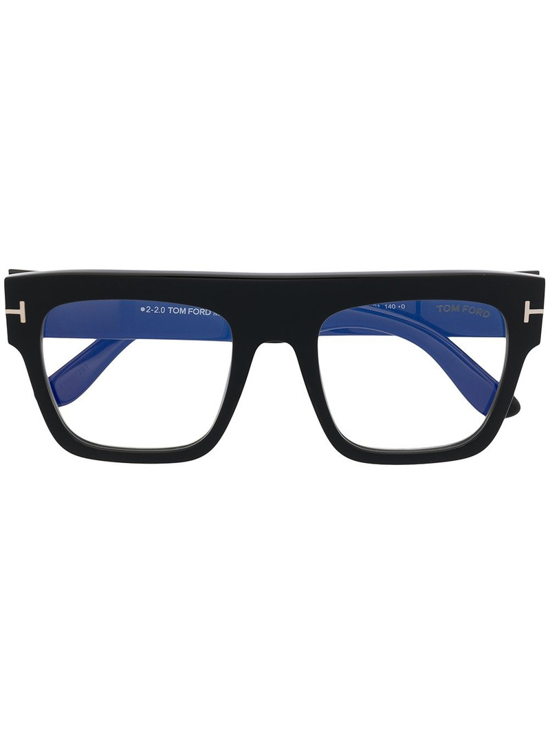 square-frame clear-lens glasses 1