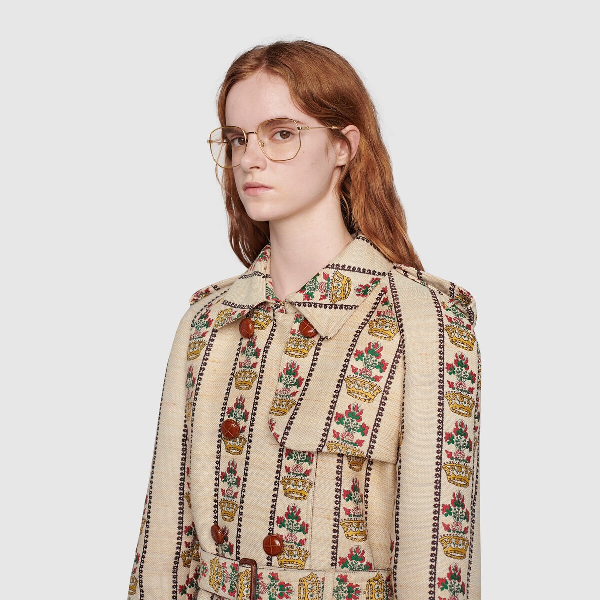 Gucci 100 flower and crown coat - 9