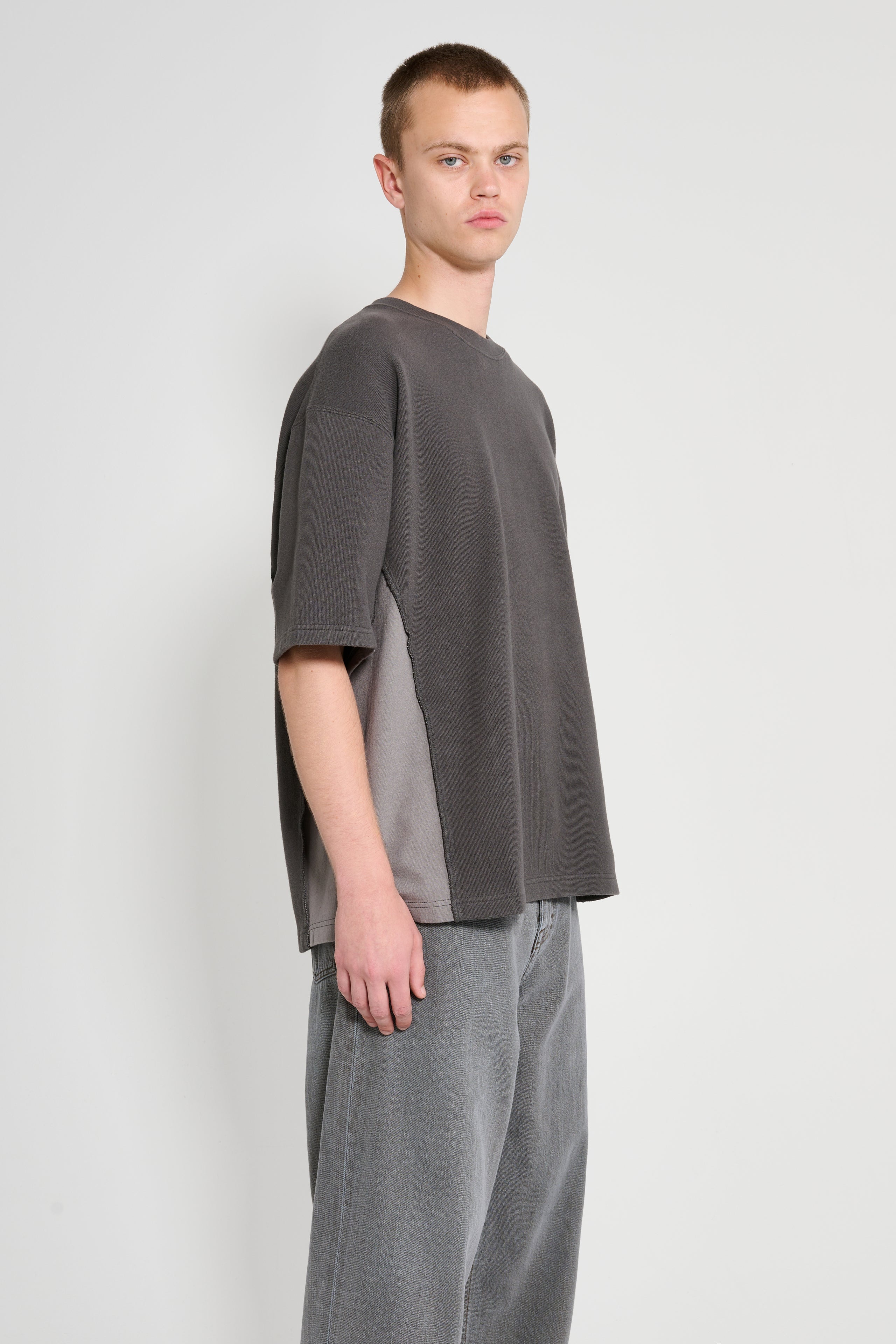 CAV EMPT SIDE SEAM DBL KNIT T CHARCOAL - 2