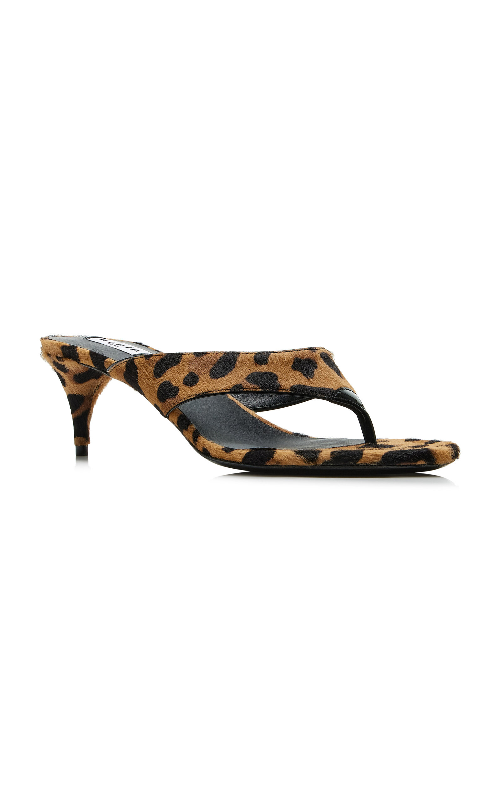 Infradito Leopard-Print Pony Hair Thong Sandals animal - 3