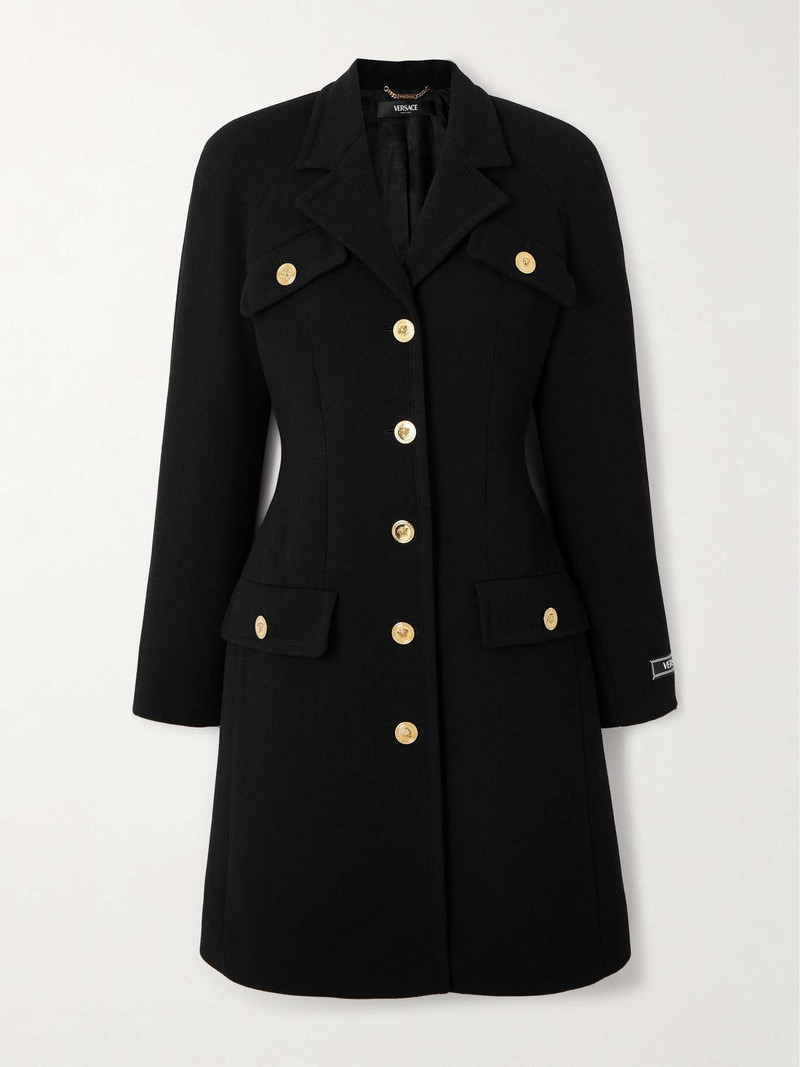 Wool-blend crepe mini dress 1