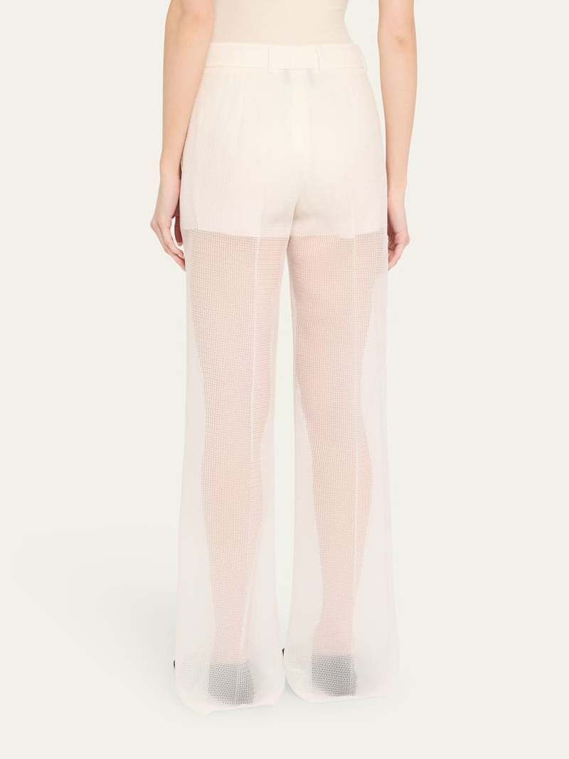 AKRIS Melin Techno Grid Wide-Leg Pants outlook