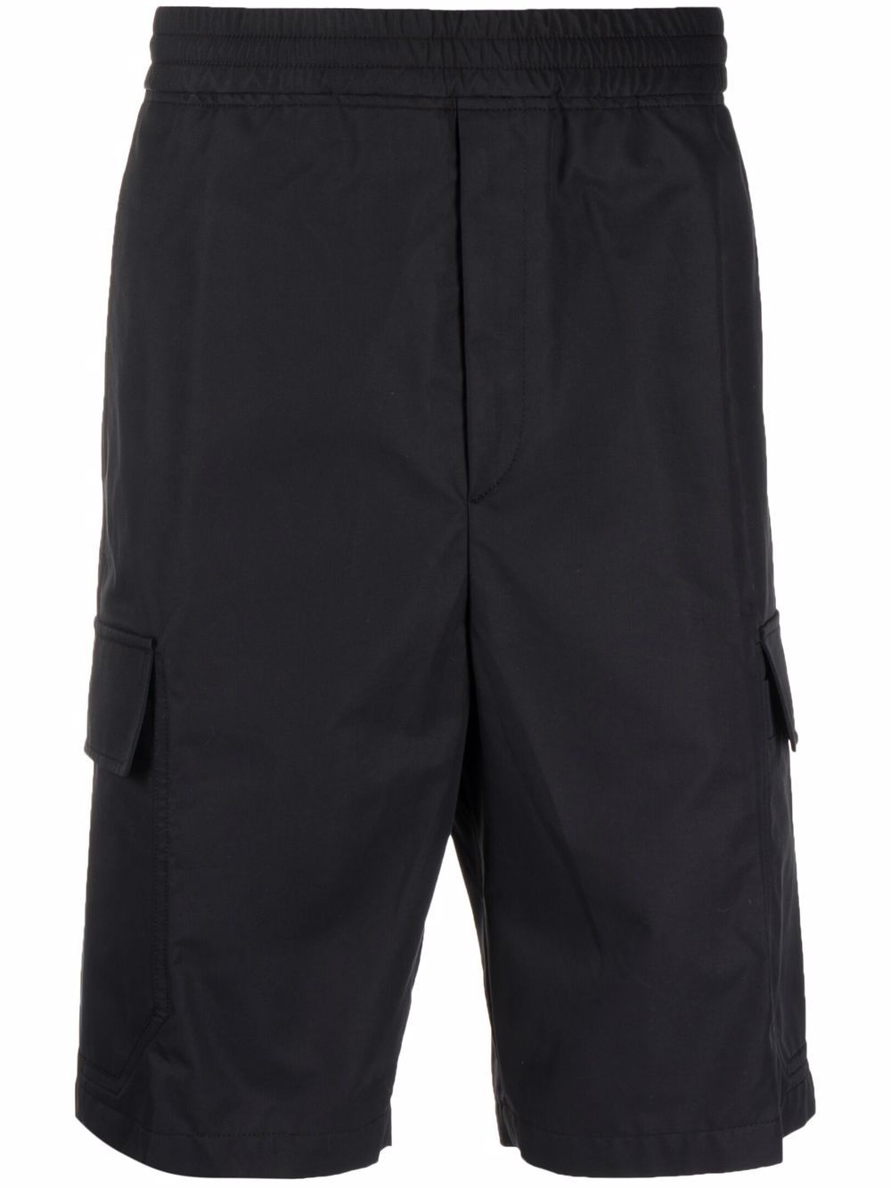 elasticated waistband cargo shorts - 1