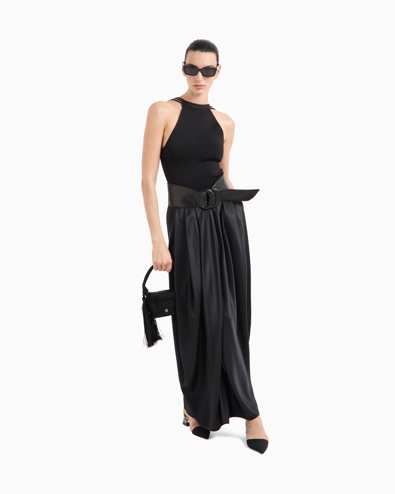 MIDI SKIRT IN DOUBLE-SIDED SILK SATIN - 2