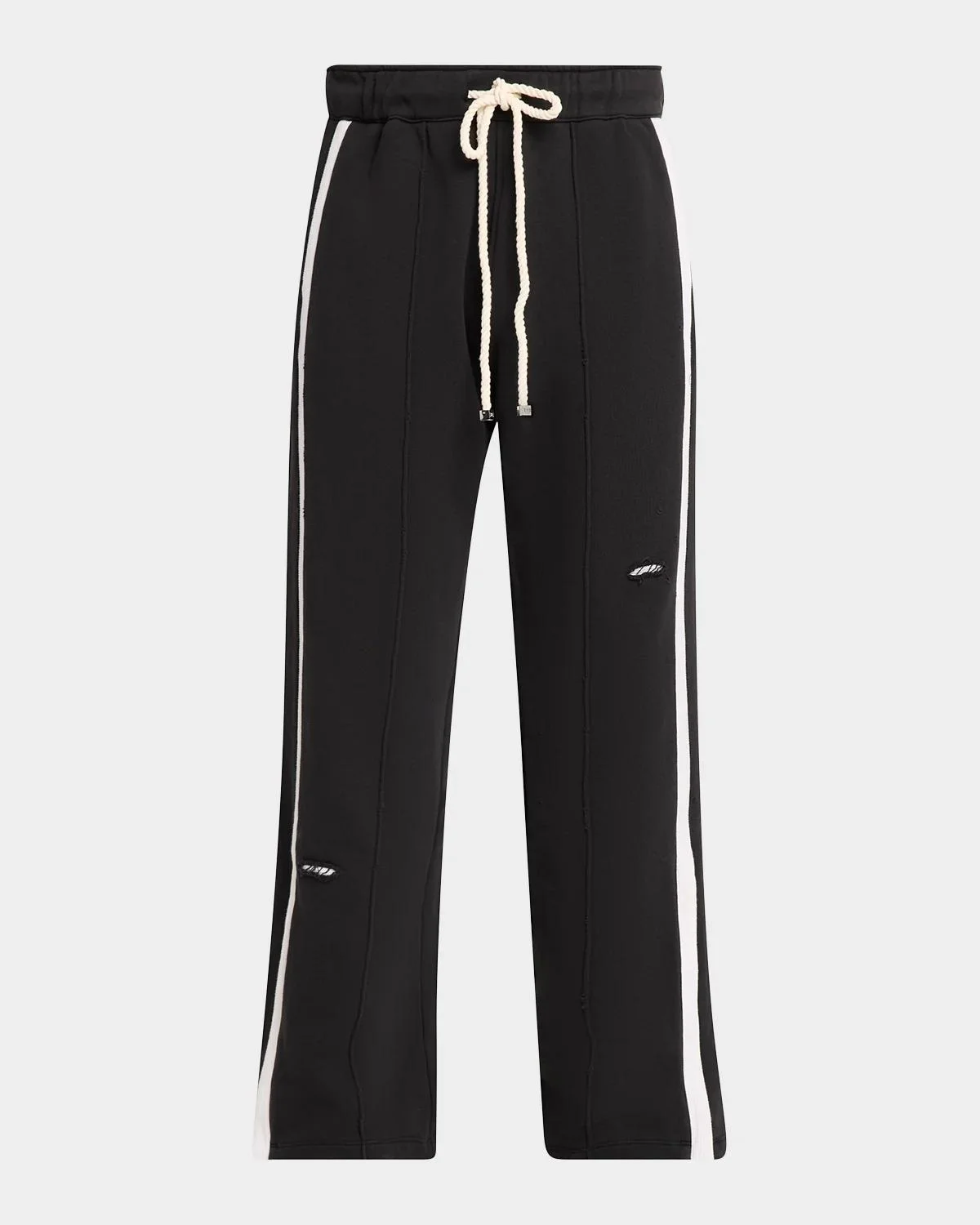 Repaired Cotton Wide-Leg Track Pants - 1