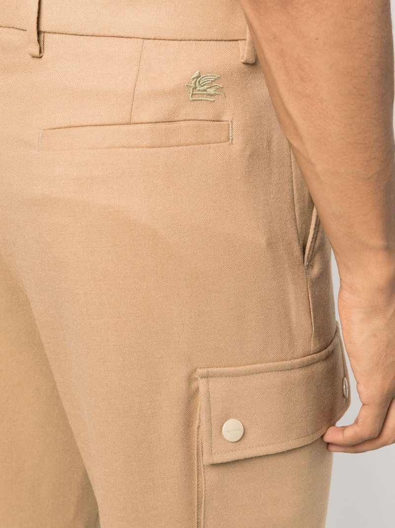 cargo-pockets wool tapered trousers 5
