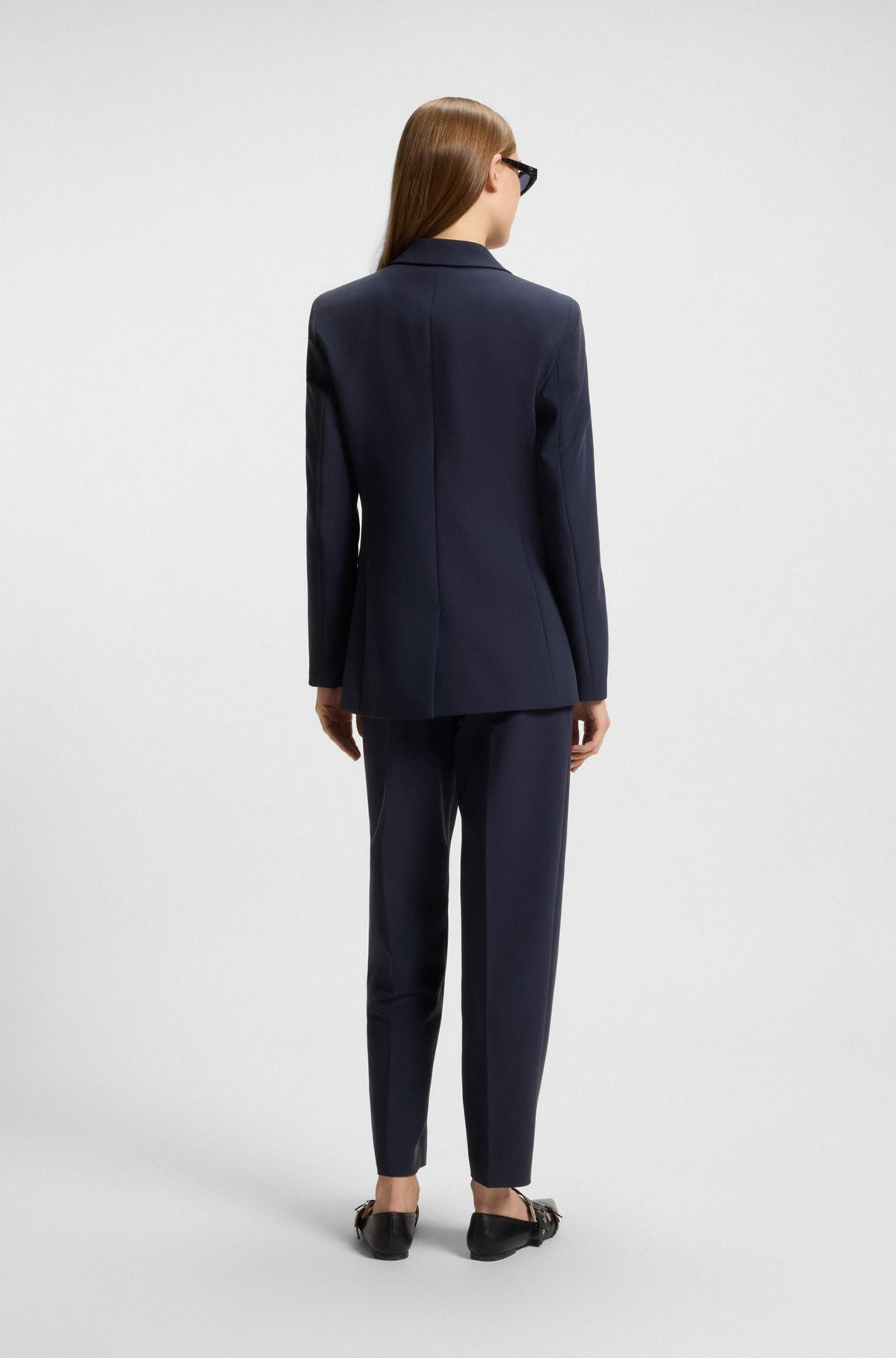 RELAXED-FIT BLAZER IN MELANGE FABRIC - 4