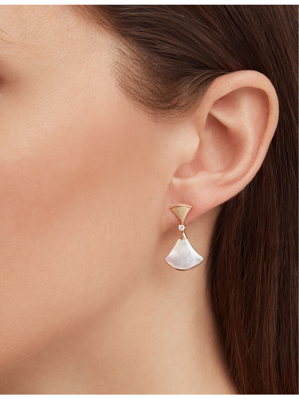 Divas' Dream 18ct rose-gold, 0.07ct diamond and mother-of-pearl earrings - 3