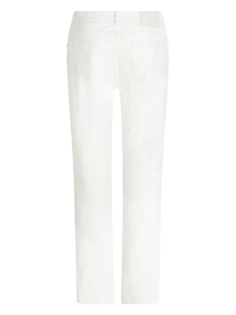patterned-jacquard straight-leg jeans 6