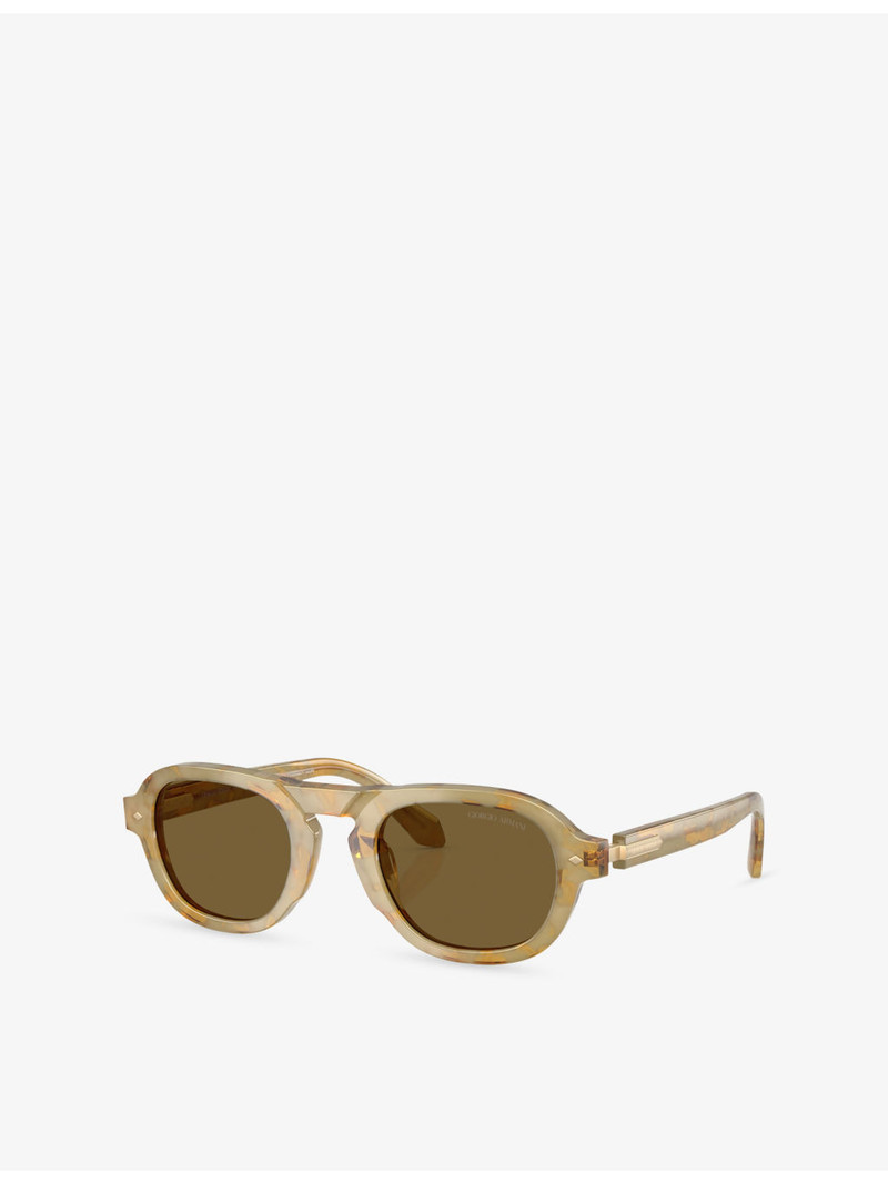 AR8244 Pillow-Frame Tortoiseshell Acetate Sunglasses 4