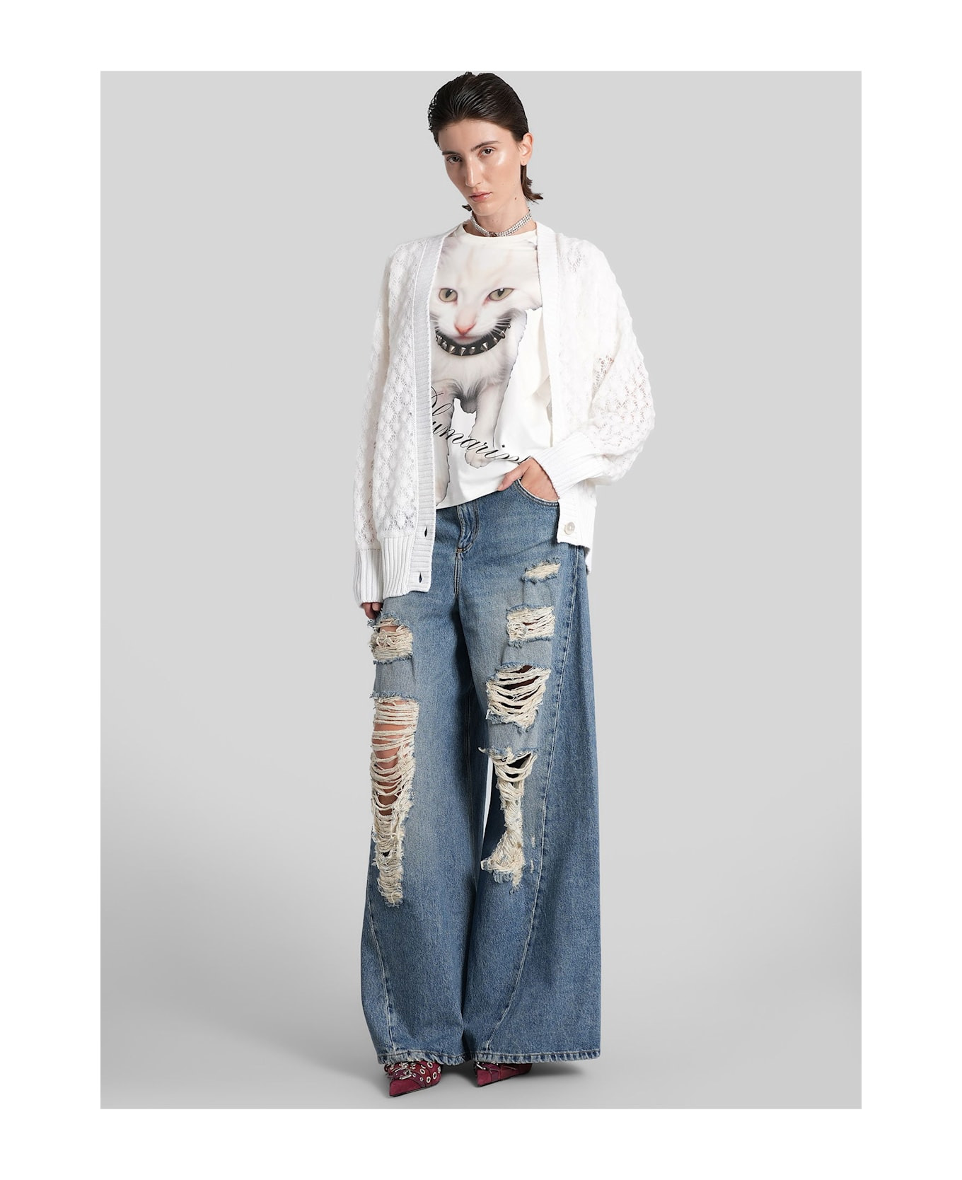 Jeans In Blue Cotton - 2