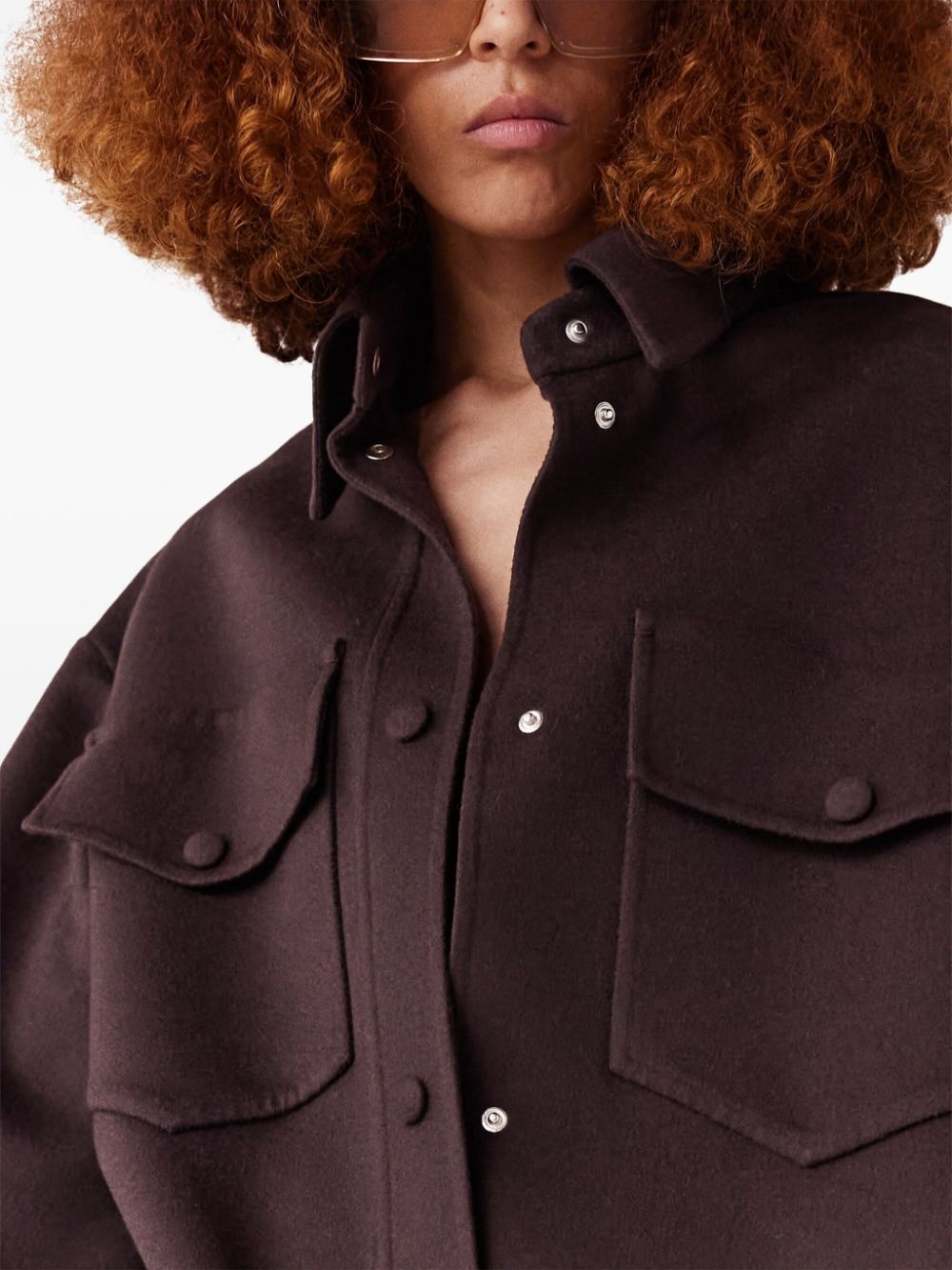 press-stud fastening overshirt - 6