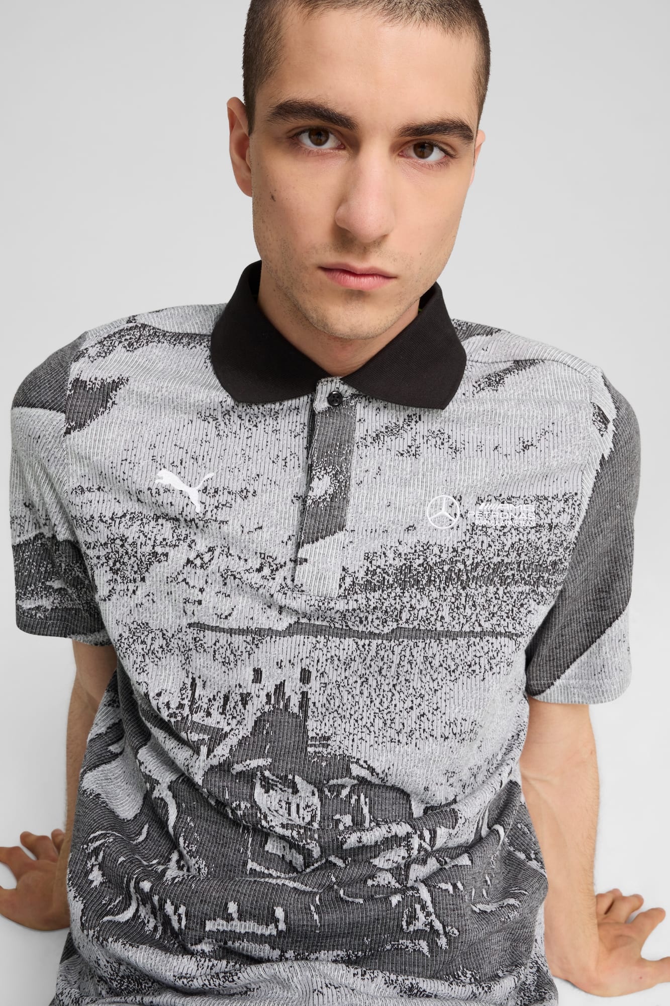 Mercedes-AMG Petronas F1® Men's Jacquard Polo - 4