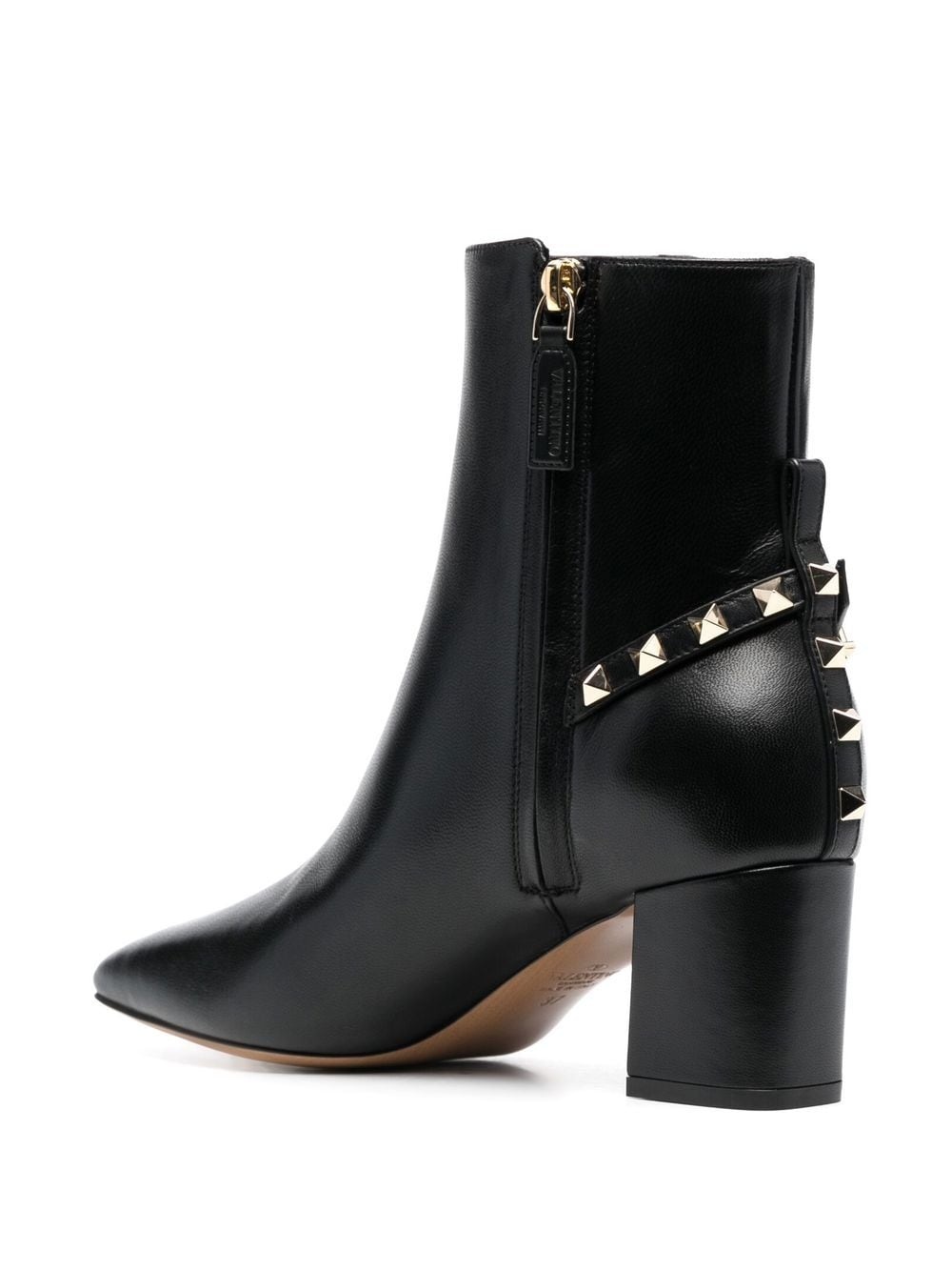 Rockstud leather ankle boots - 3