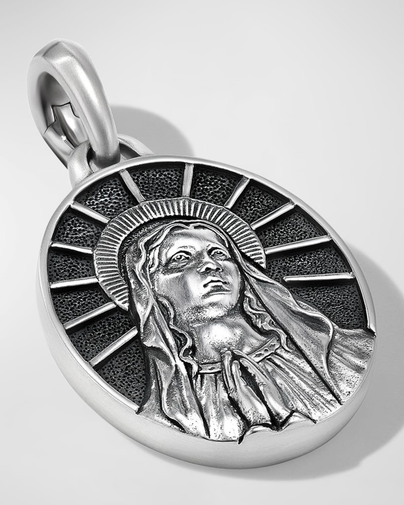 DAVID YURMAN Men's Mary Pendant in Silver, 30mm outlook