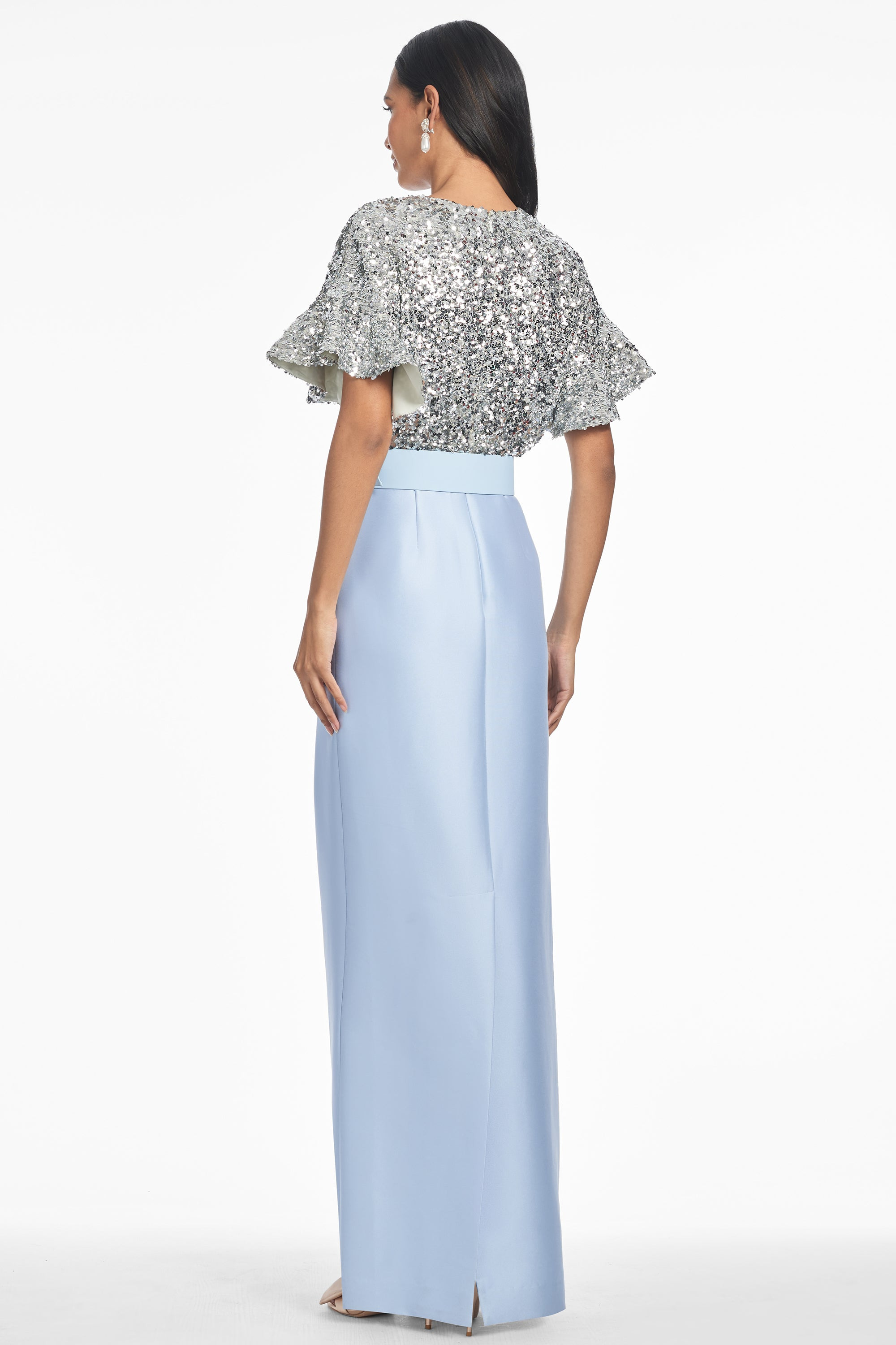 Marlene Gown - Silver/Glacial Blue - 3