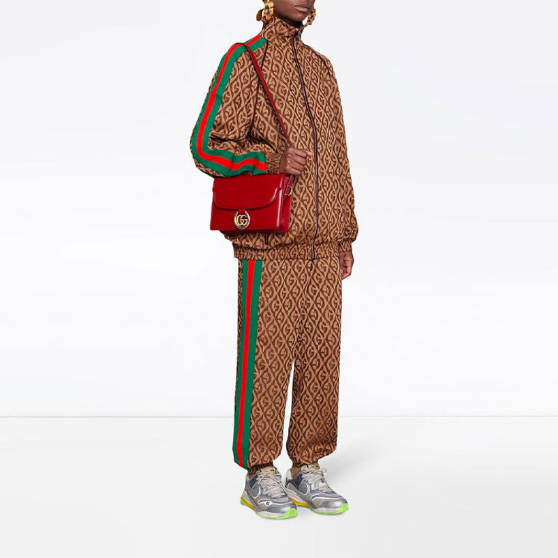 GUCCI (WMNS) Gucci G Rhombus Jacket 'Brown' 596002-XJBUT-2100 outlook