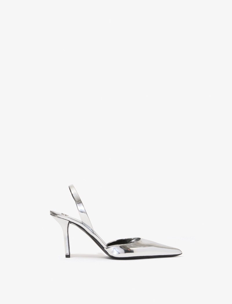 Slash Slingback Pumps in Mirrored Metallic - 1