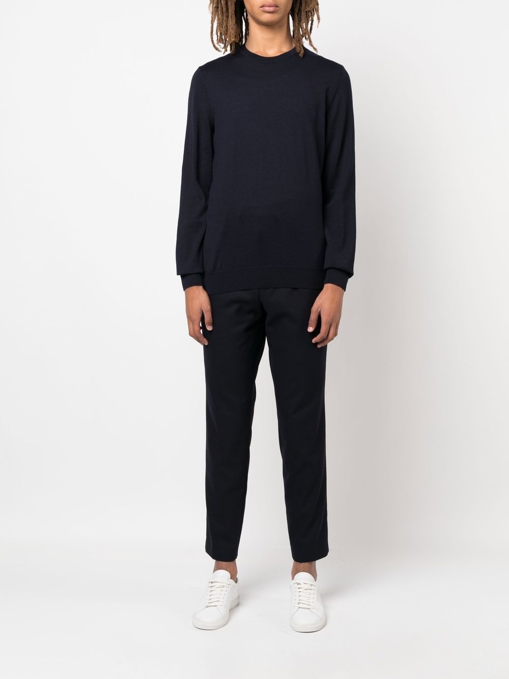 crewneck virgin wool jumper - 2
