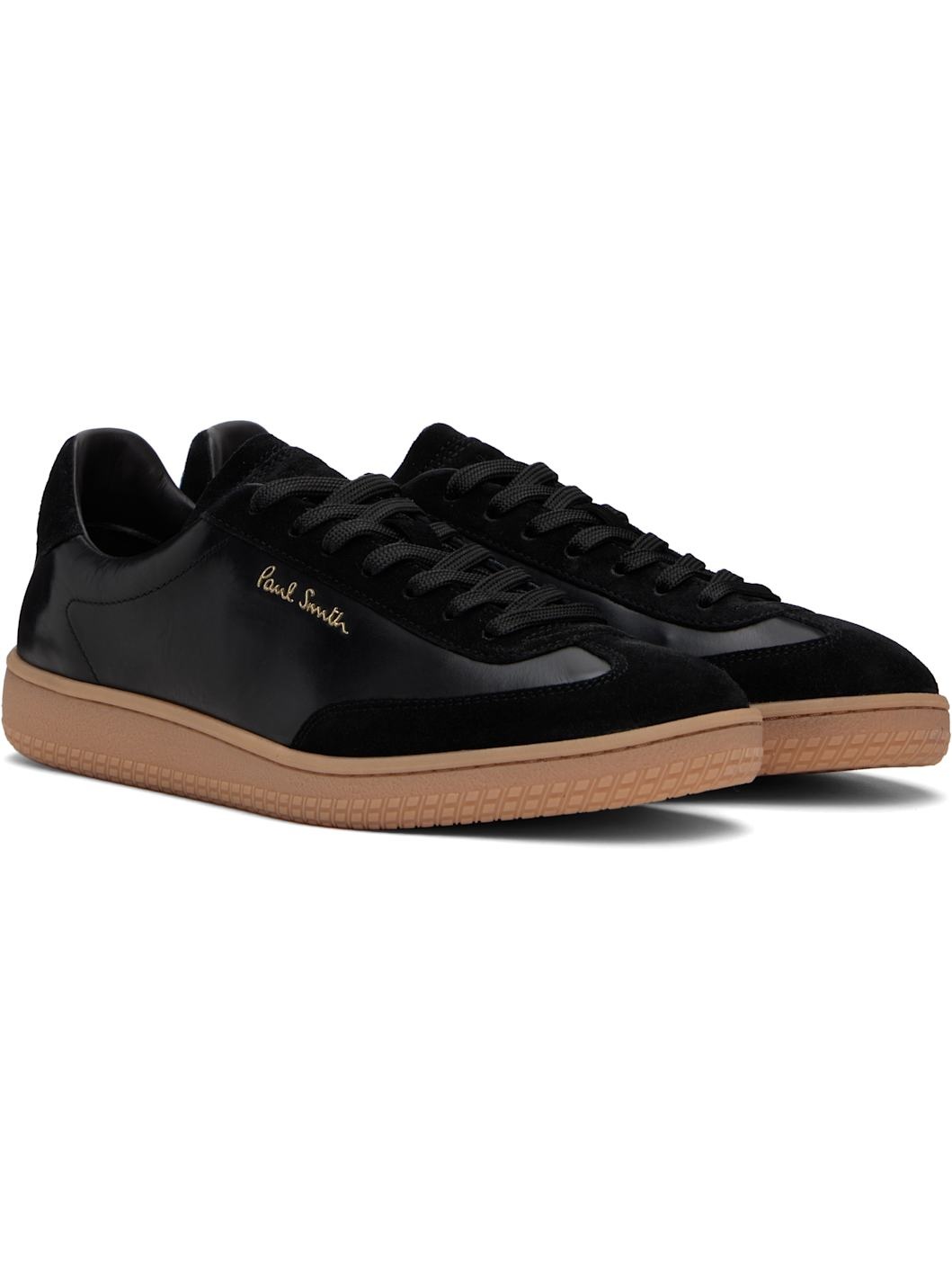 Black Leather Como Sneakers - 4