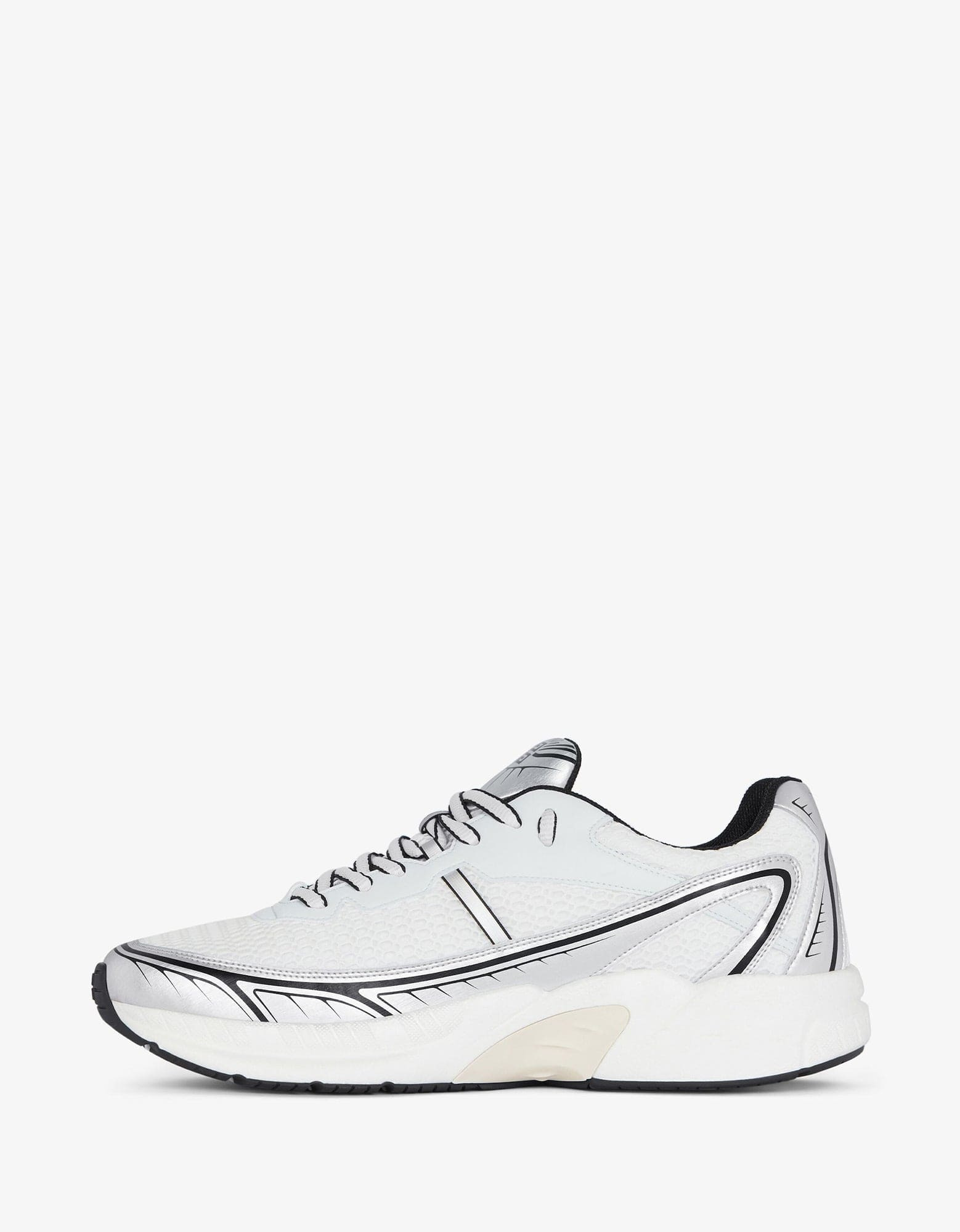 Givenchy White and Silver NFNTY-52 Runners - 4