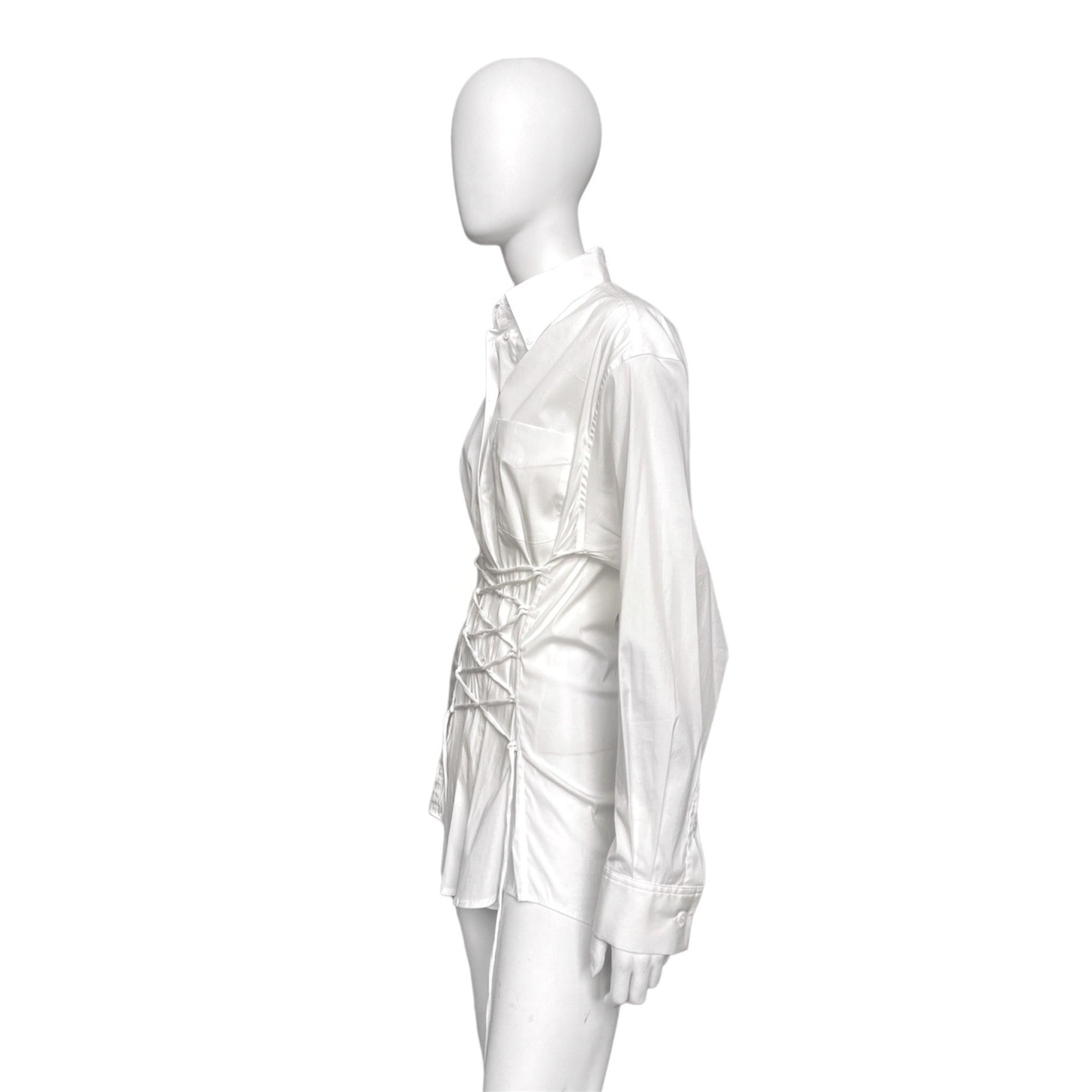 Jean Paul Gaultier ss15 oversized corset lace up shirt 42 - 4