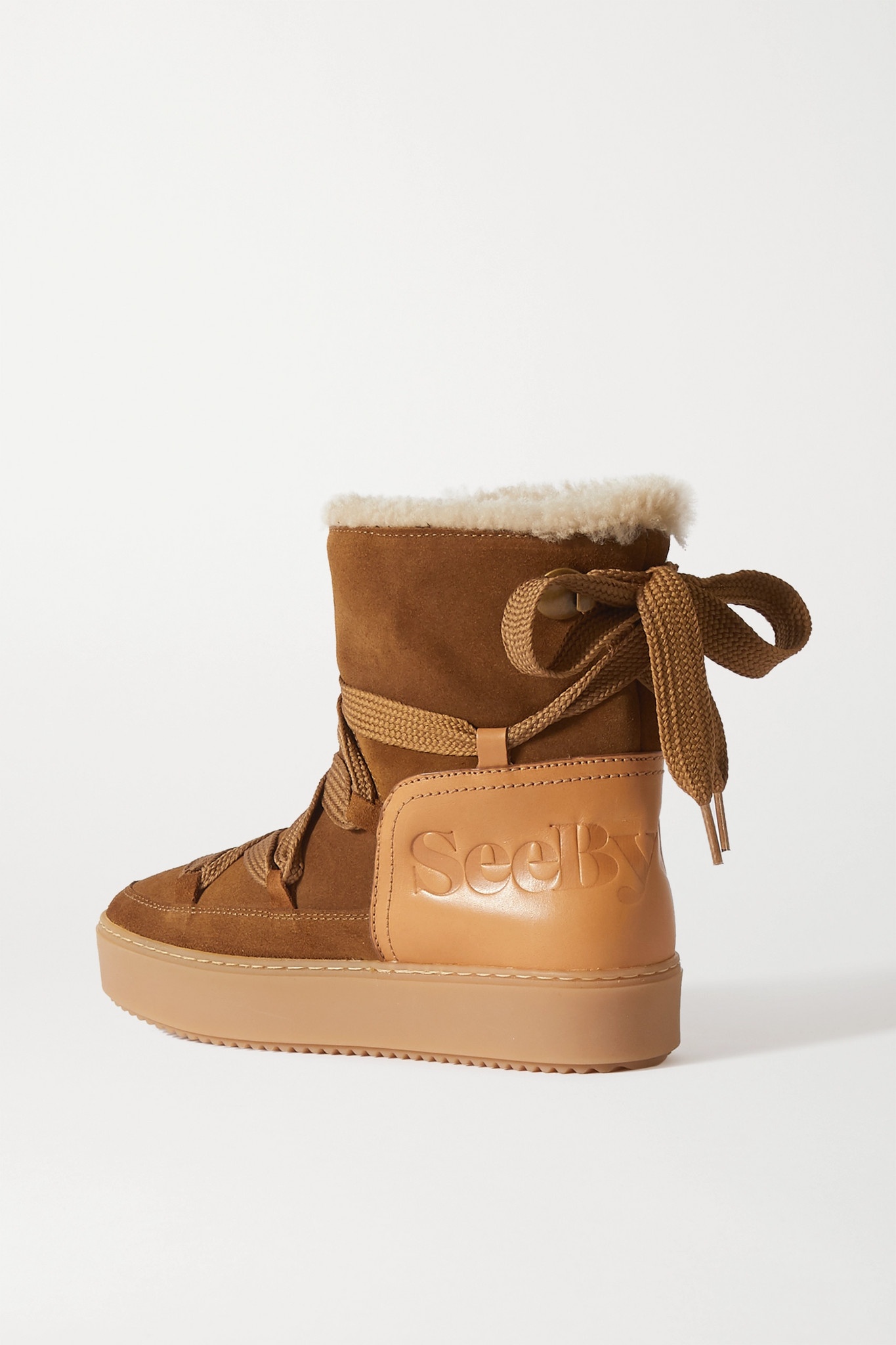 Charlee leather and shearling ankle boots - 3