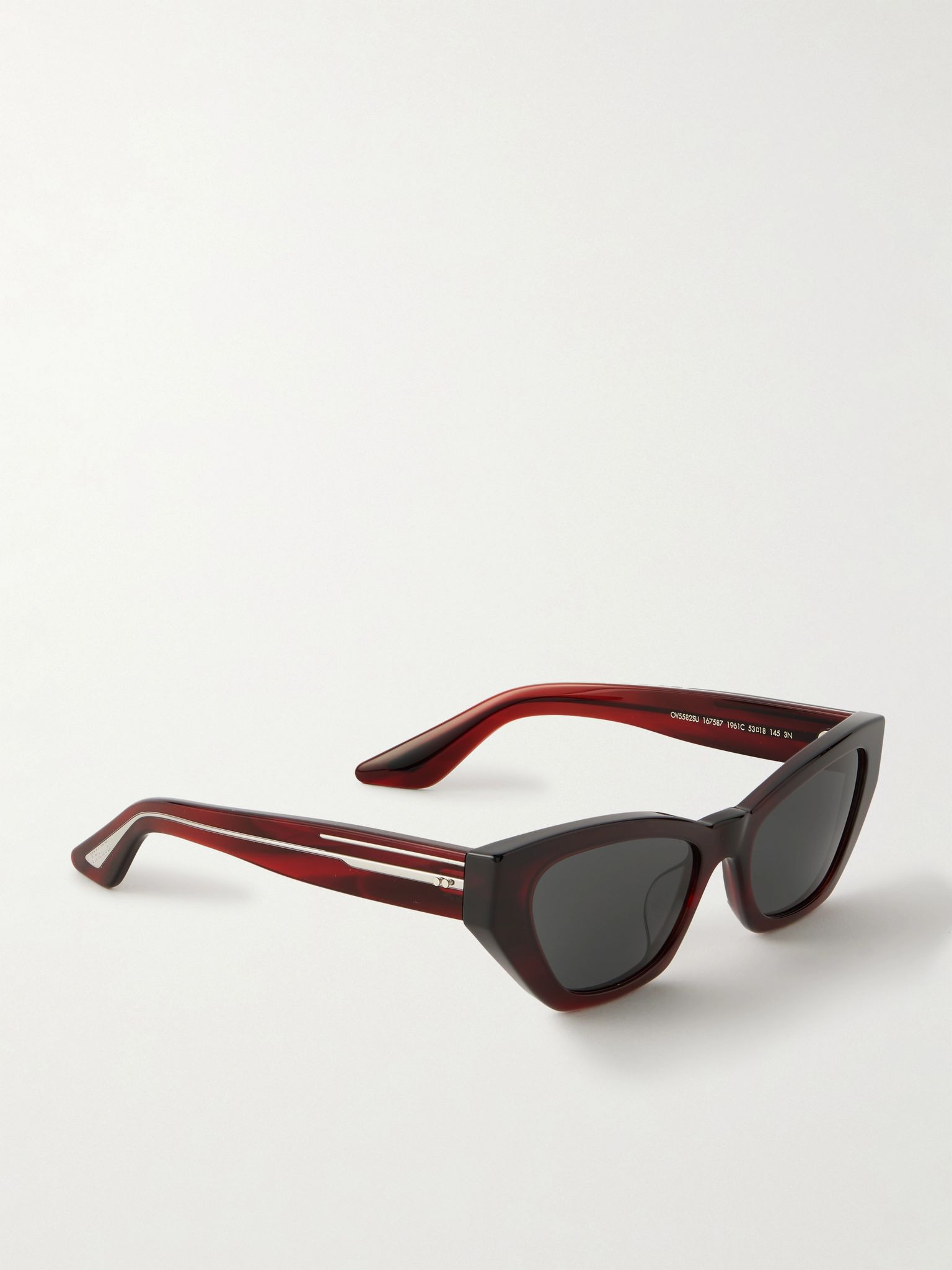 + Khaite 1961c cat-eye acetate sunglasses Burgundy - 3